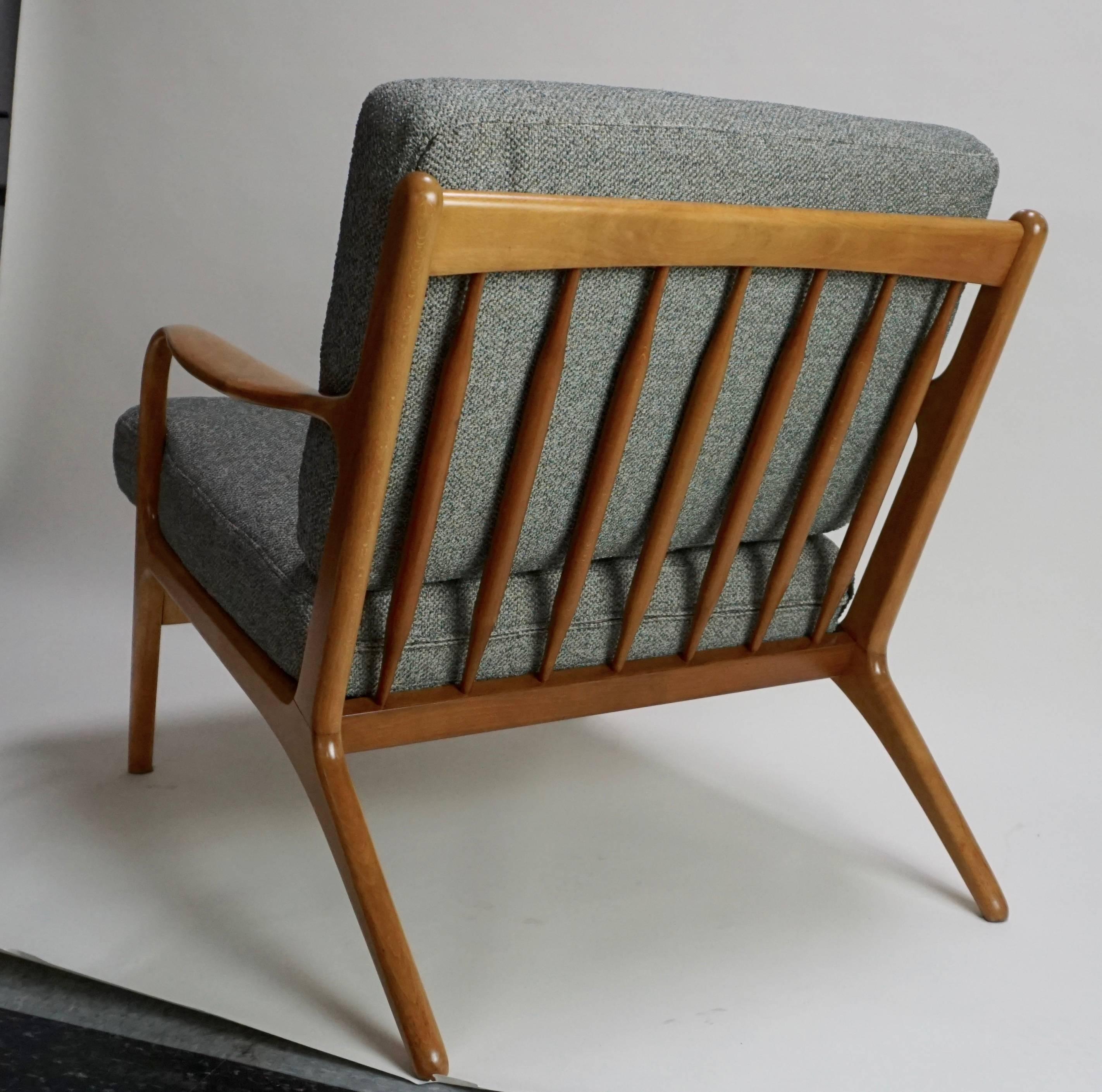 1960 Adrian Pearsall model 2315-c Bent Arm Lounge Chair-Pair In Excellent Condition In Hudson, NY