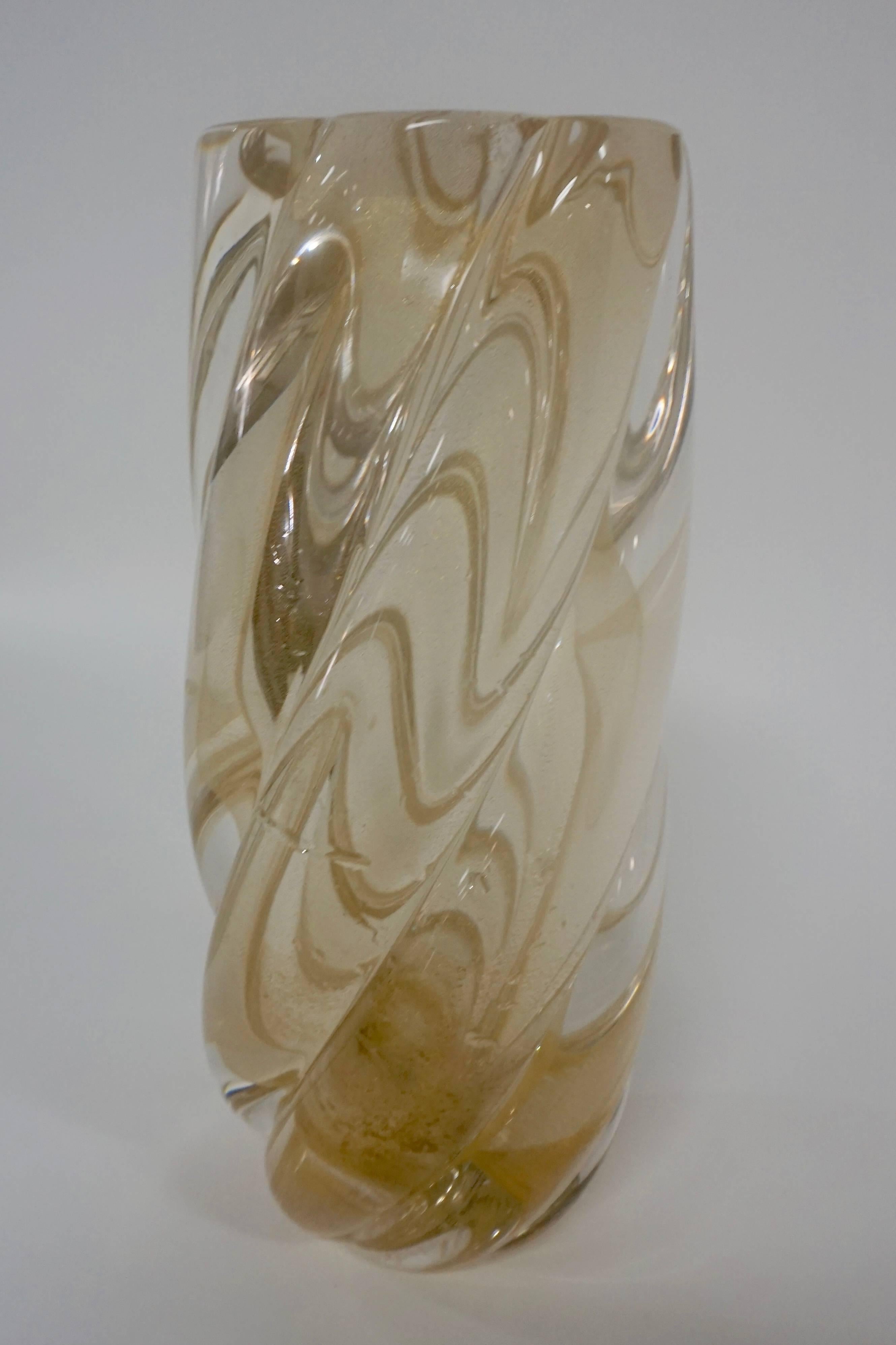 1960s Murano Signed Seguso Vase In Excellent Condition For Sale In Hudson, NY