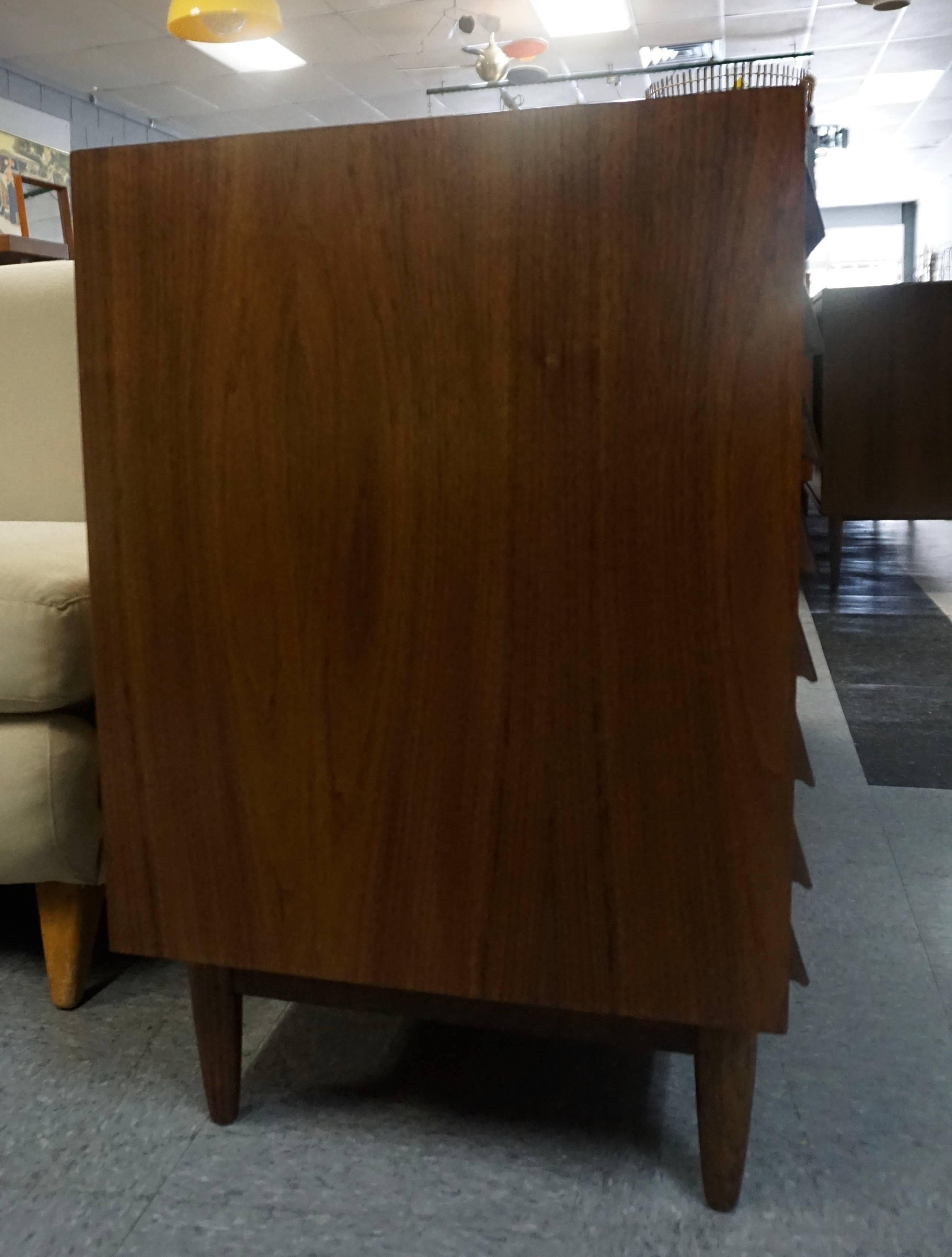 American 1960 Martinsville Walnut Dresser/Cabinet with Two Doors