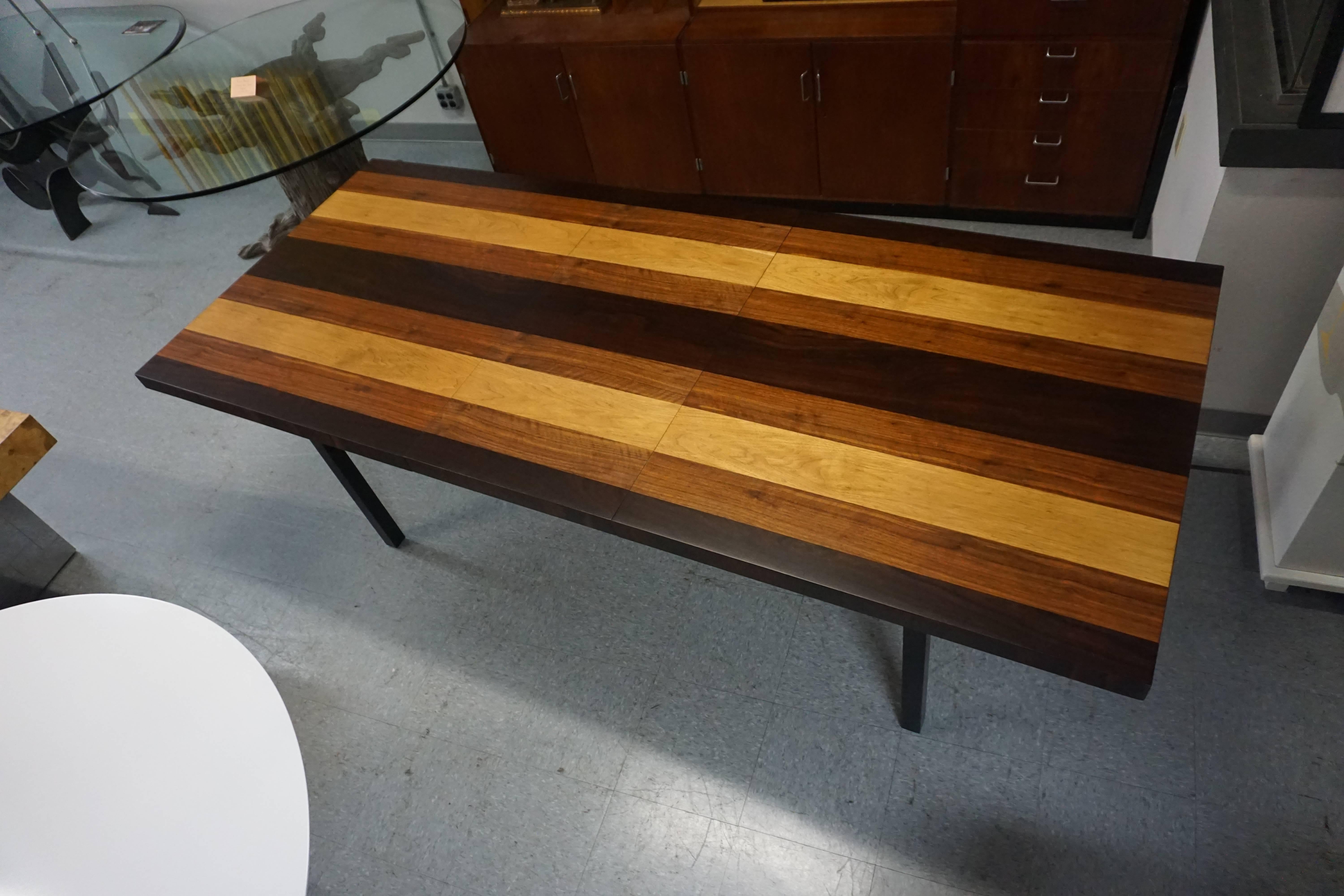 1960 Milo Baughman Racing Stripe Dining Table In Excellent Condition In Hudson, NY