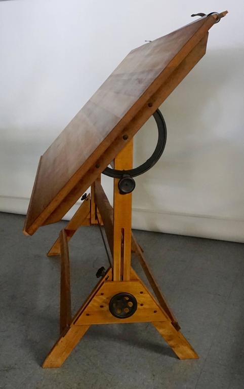 1940 Saxon Drafting Table with Cloth Cover at 1stdibs