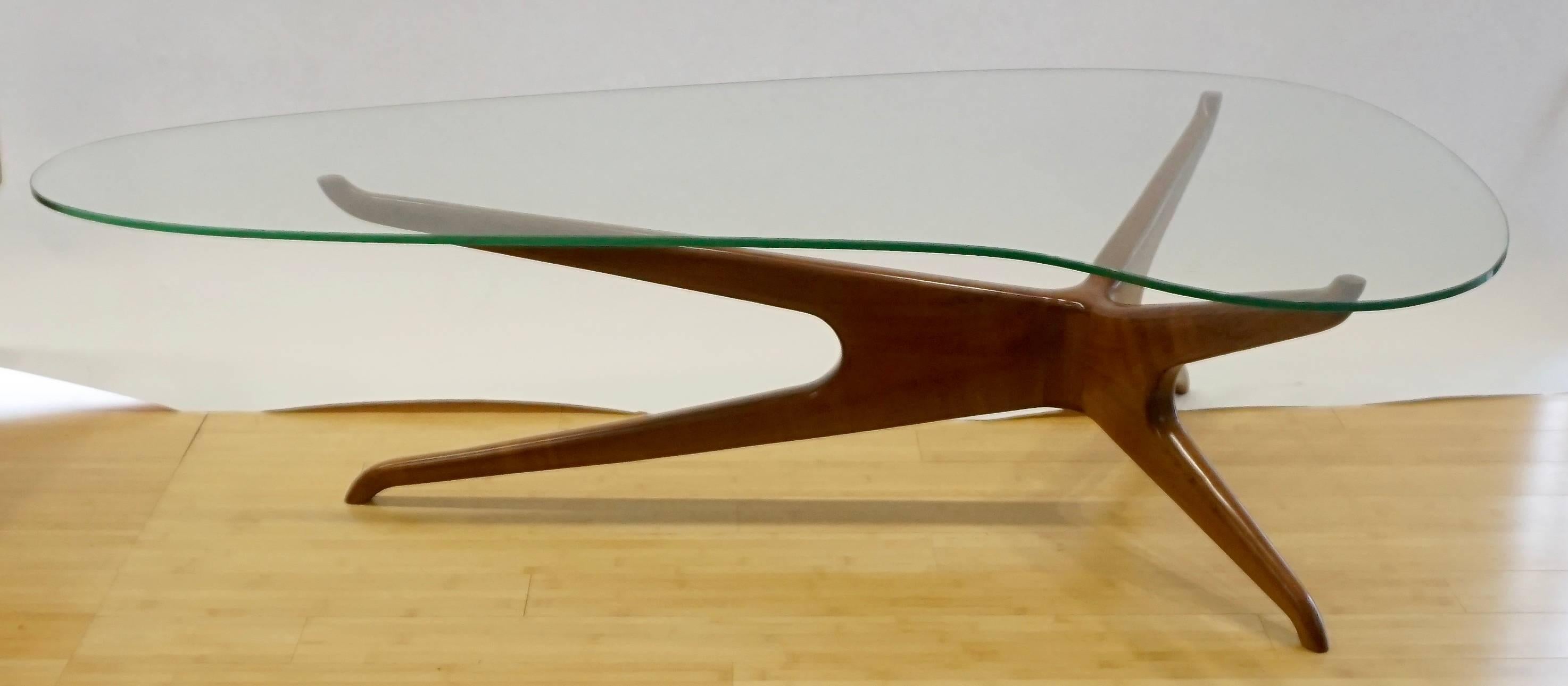 Mid-20th Century 1950 Kagan, Pearsall-Style Amorphic Coffee Table