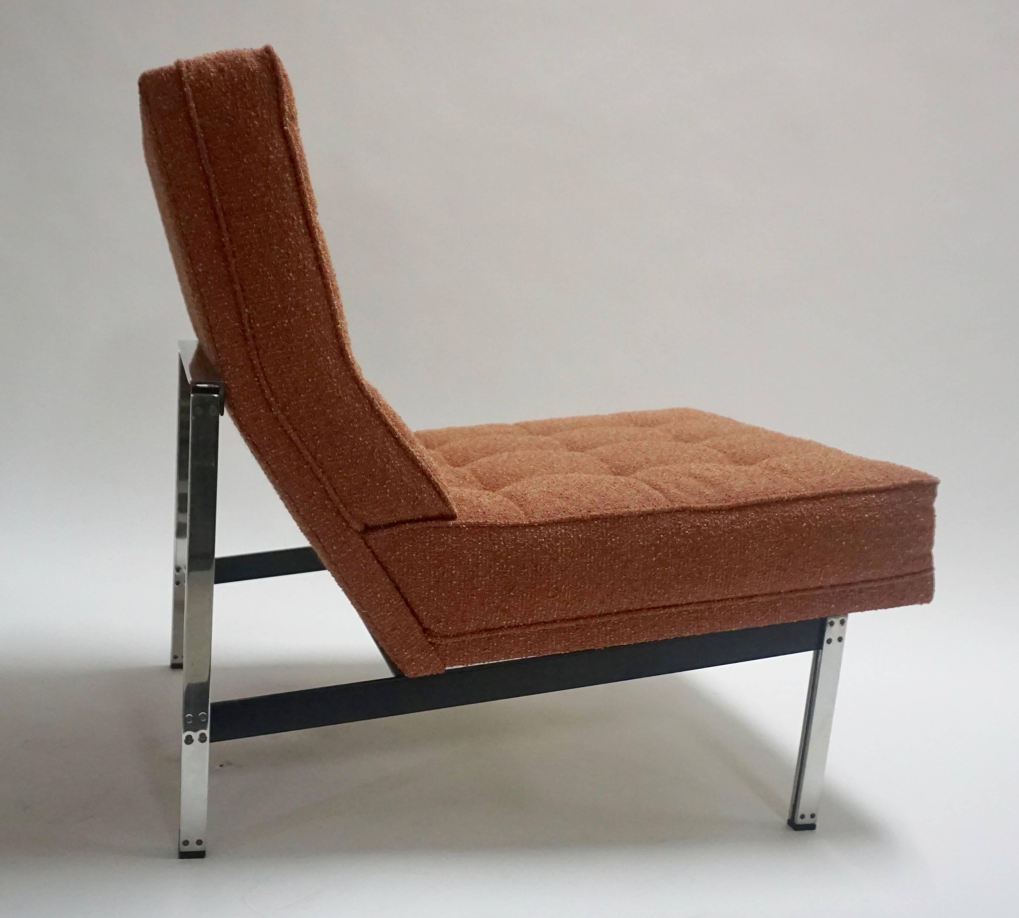 Mid-Century Modern 1960 Pair of Knoll Parallel Bar Lounge Chairs