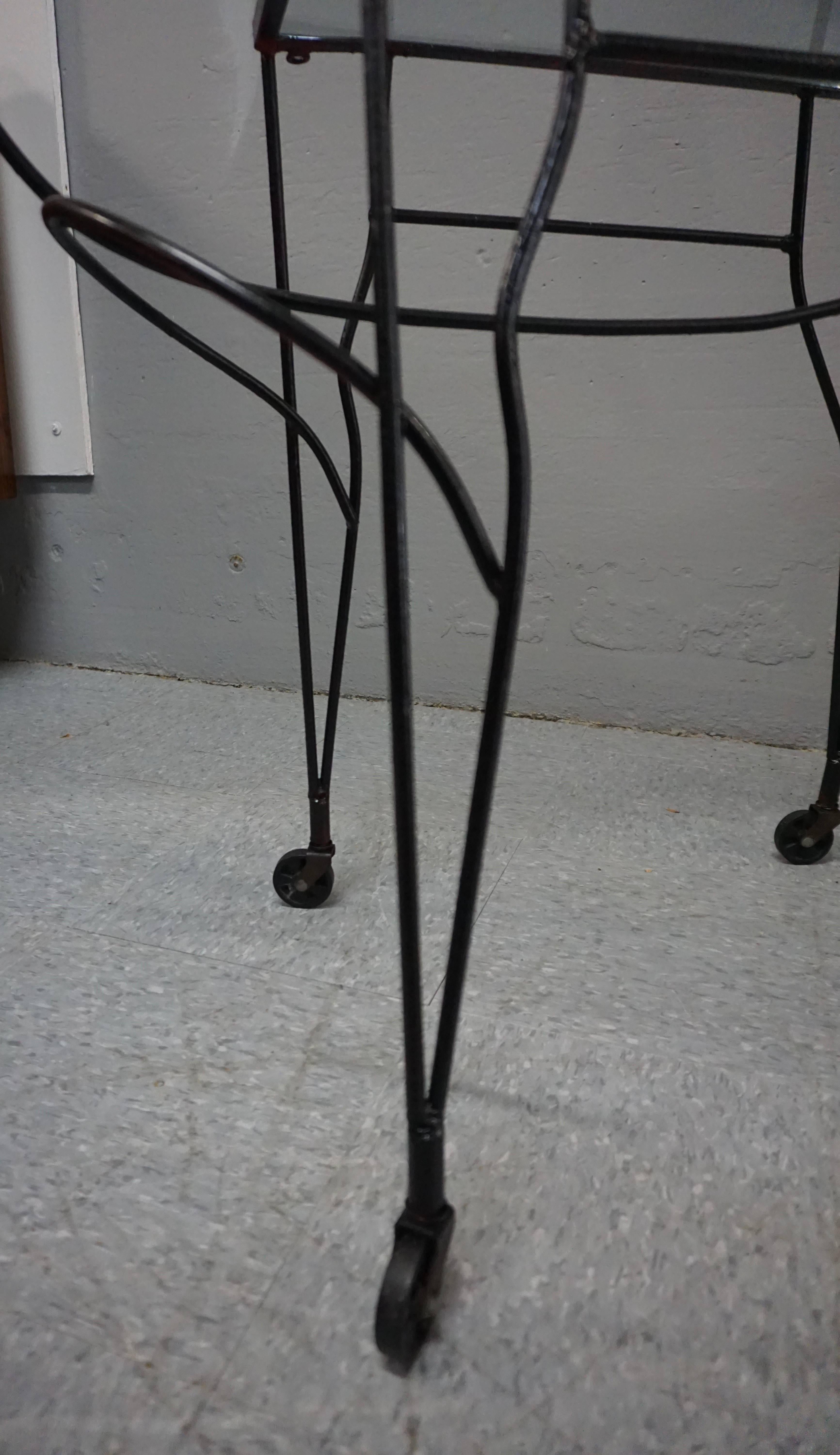 American 1960 Frederick Weinberg Horse Bar Cart For Sale