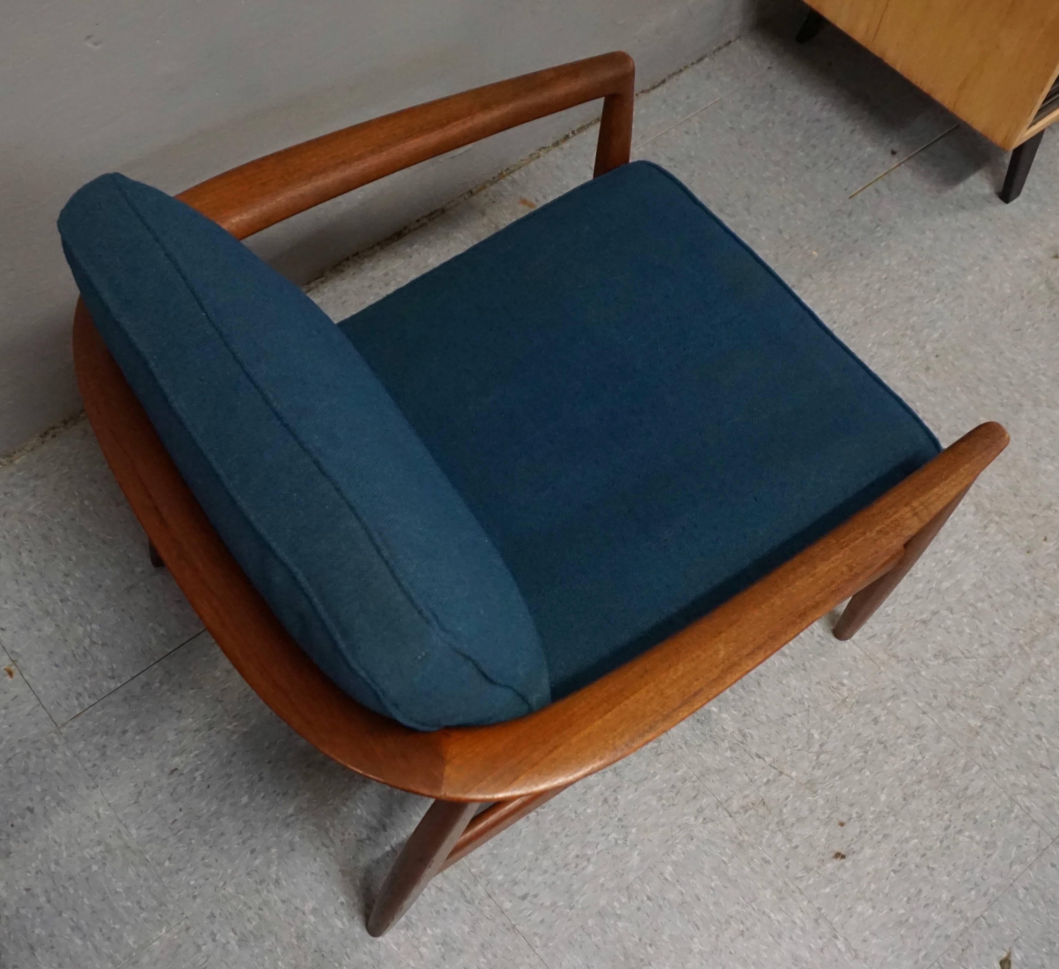Scandinavian Modern Fantastic Folke Ohlsson for DUX Pair of Teak Lounge Chairs