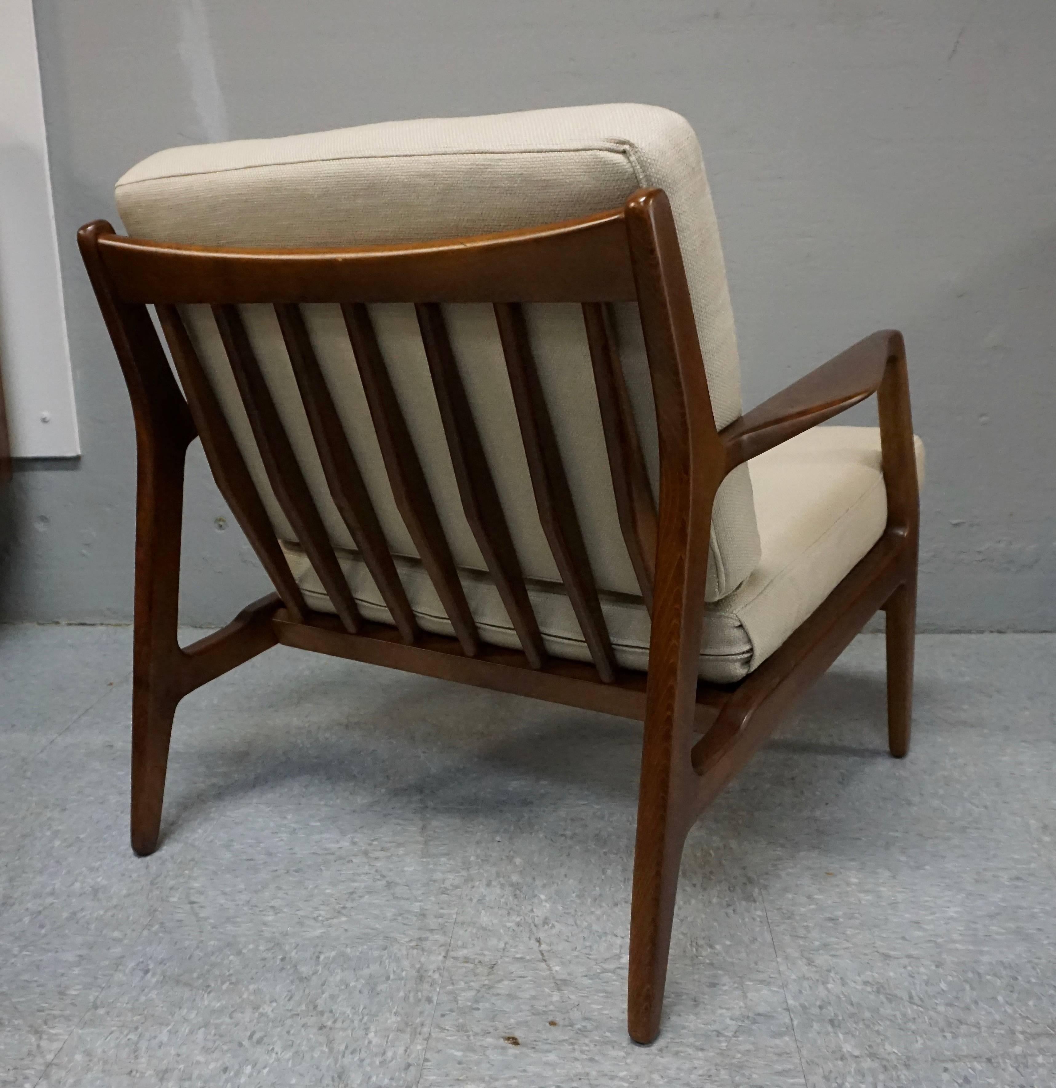 Scandinavian Modern Ib Kofod-Larsen Pair of Lounge Chairs For Sale