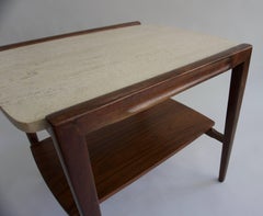 1960 Gordon Furniture Pair of Stone Top Stands