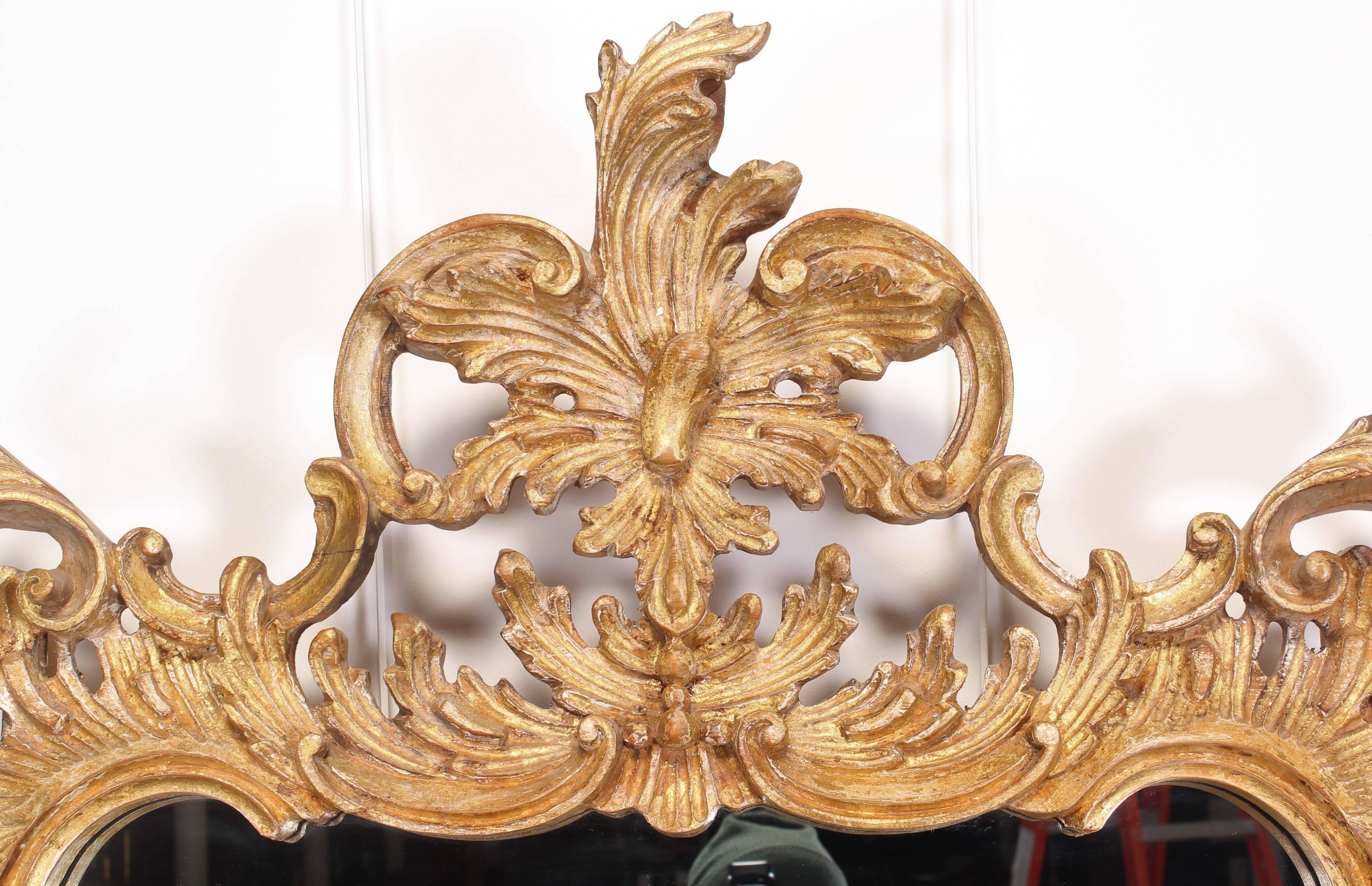 Wood Labarge Rococo Style Hand-Carved Italian Mirror, 1980