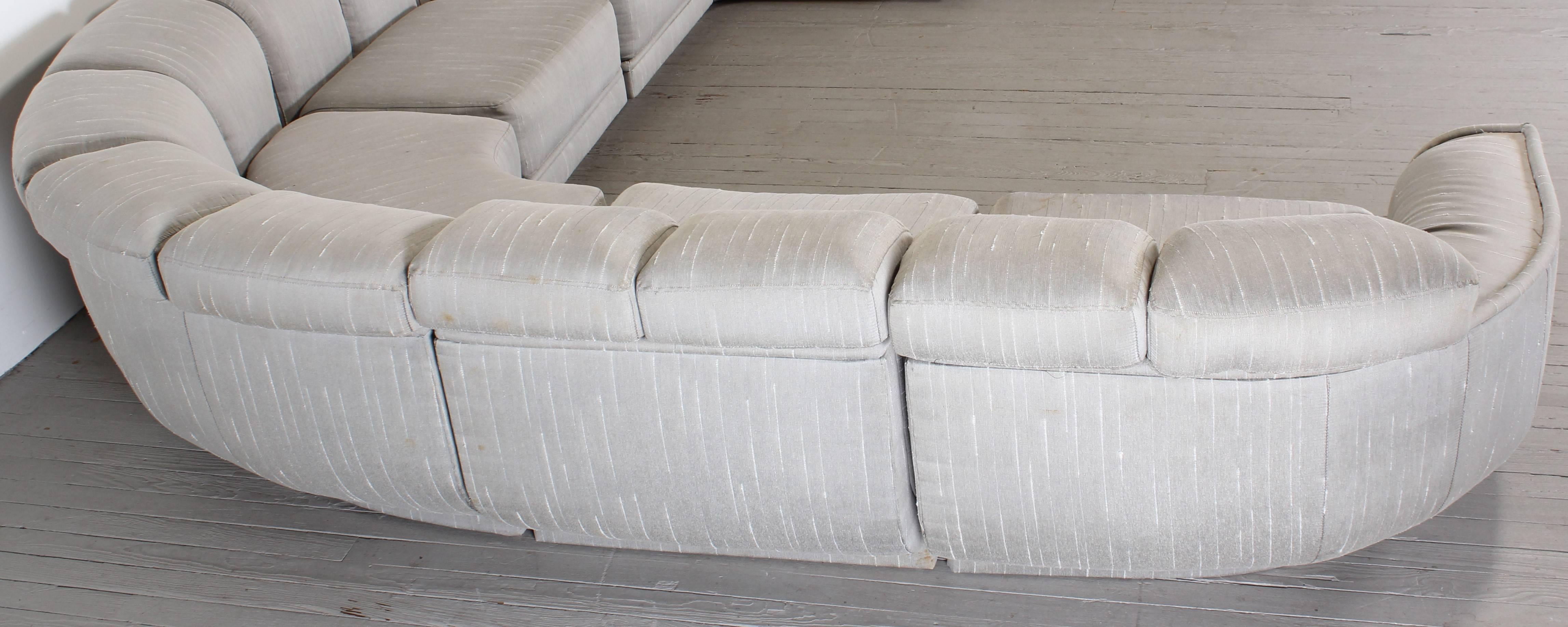 Mid-Century Modern Milo Baughman Style Six-Piece Sectional Sofa for Maurice Villency, 1970s