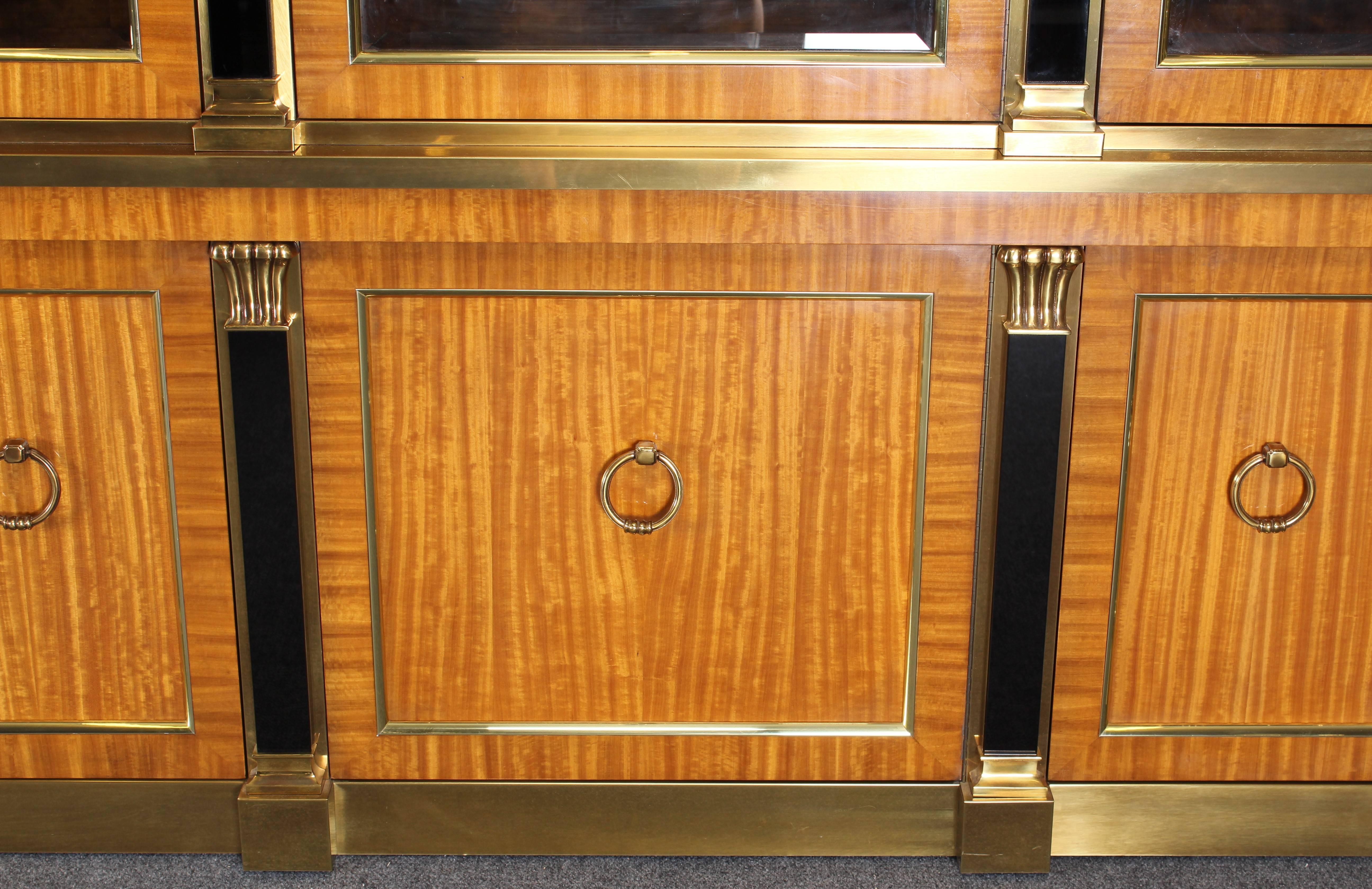 Mastercraft Two-Piece Breakfront Display Cabinet, 1970 1