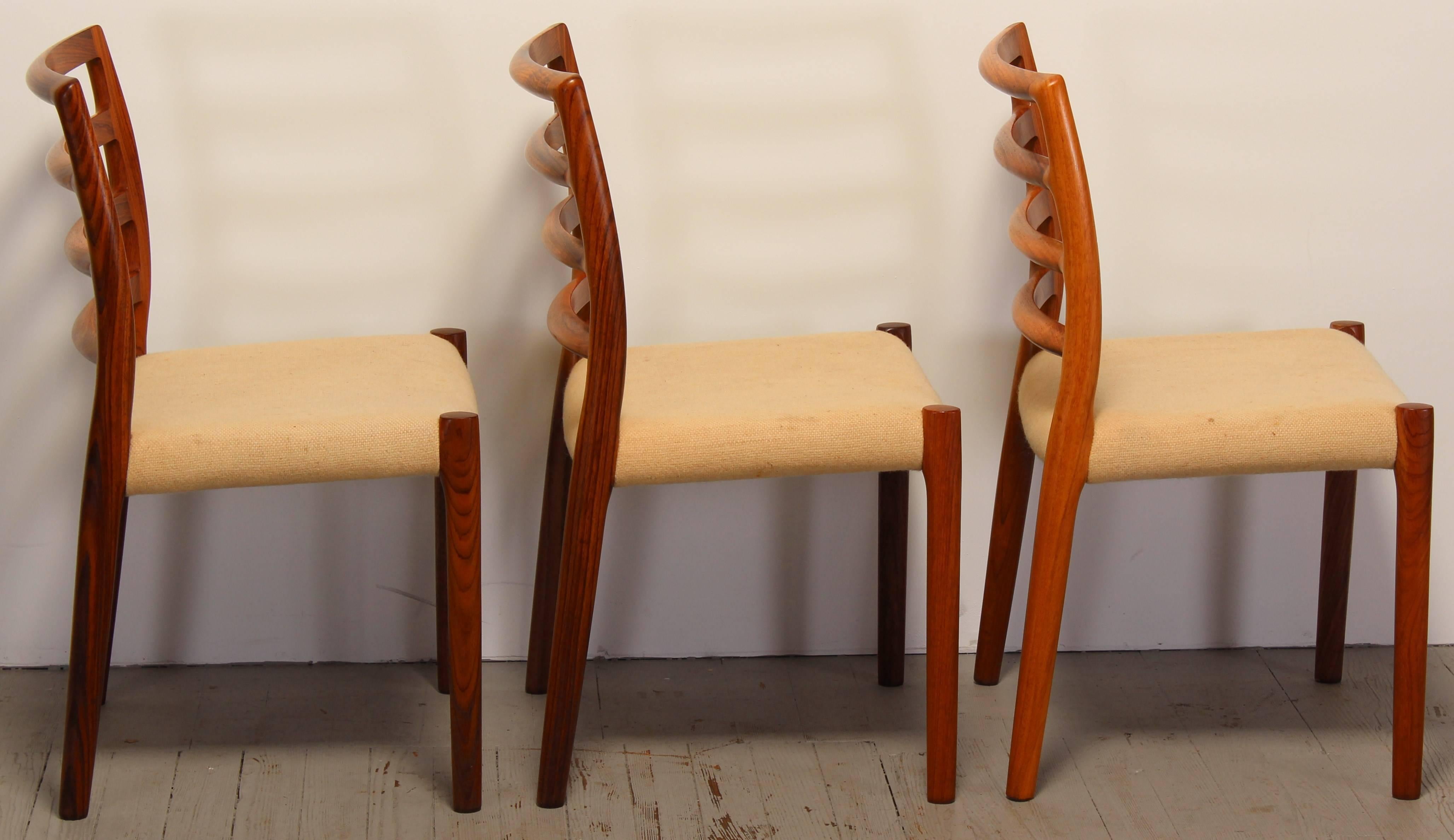 Other Set of Six Rosewood Dining Chairs by Niels O. Møller for J.L. Moller Model #85