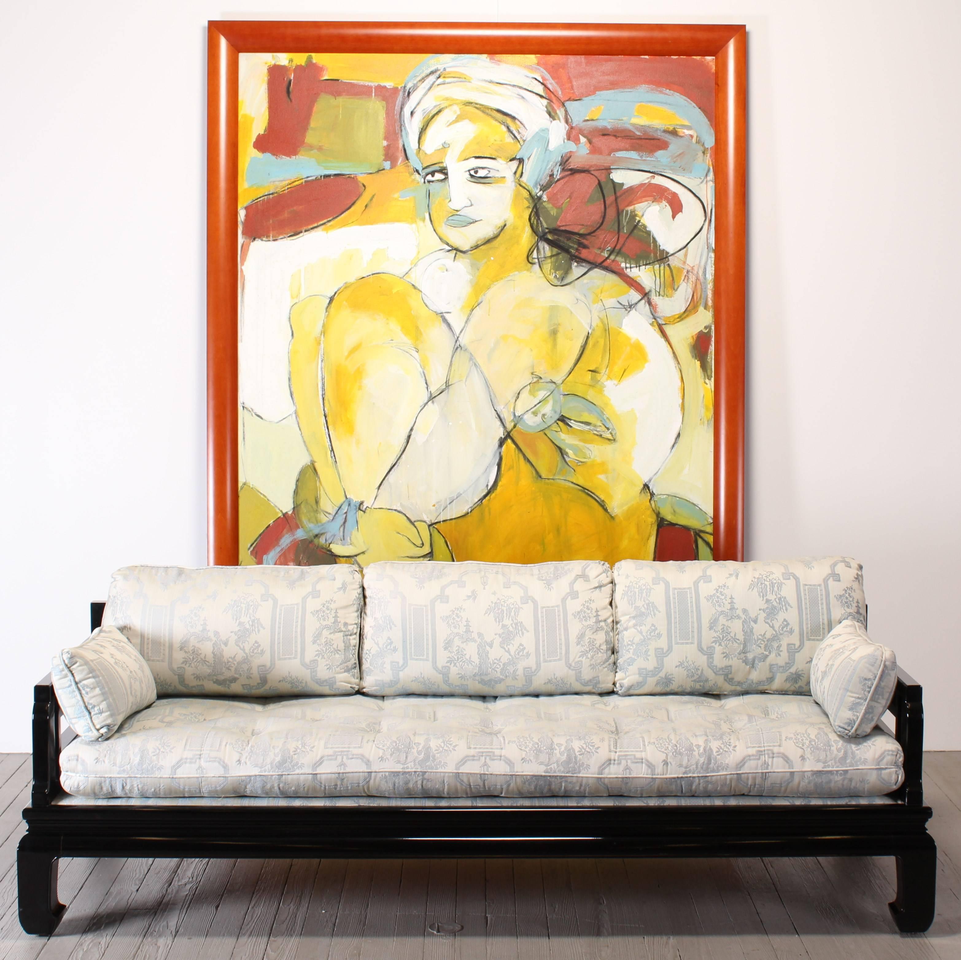 Large-scale painting of a Woman by Michael Manning. 