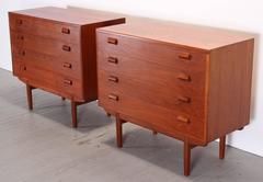 Pair of Teak Low Chests by Borge Mogensen, 1960