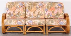 Bamboo Rattan Five-Piece Patio Set, 1940