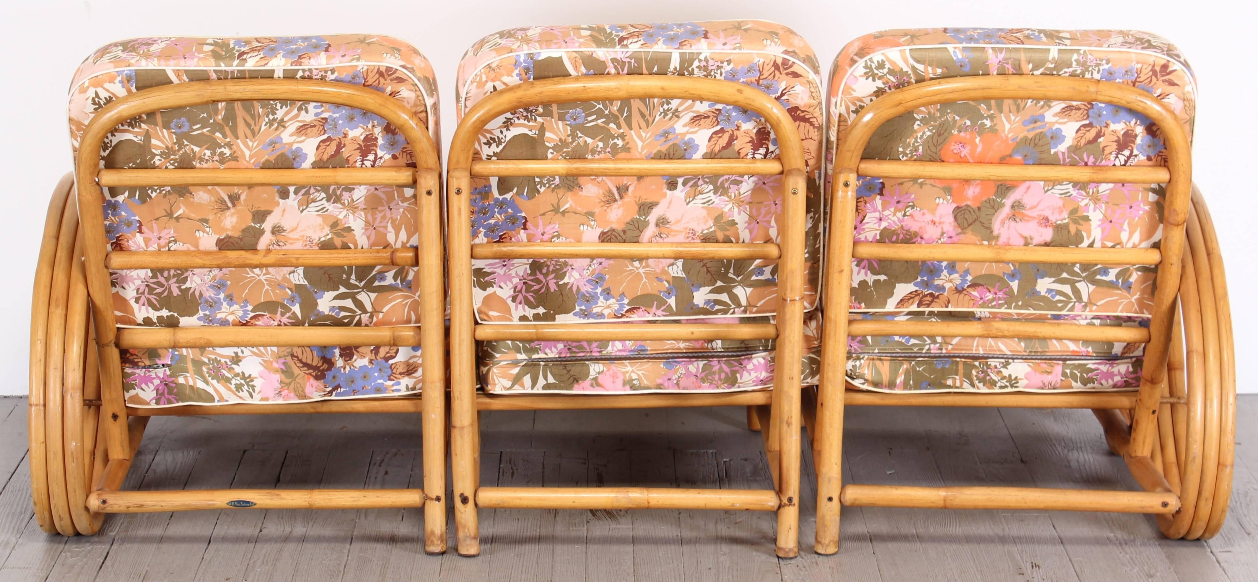 Other Bamboo Rattan Five-Piece Patio Set, 1940