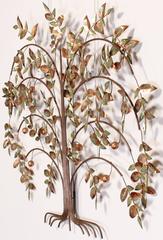 C Jere Cherry Tree Wall Sculpture, 1977