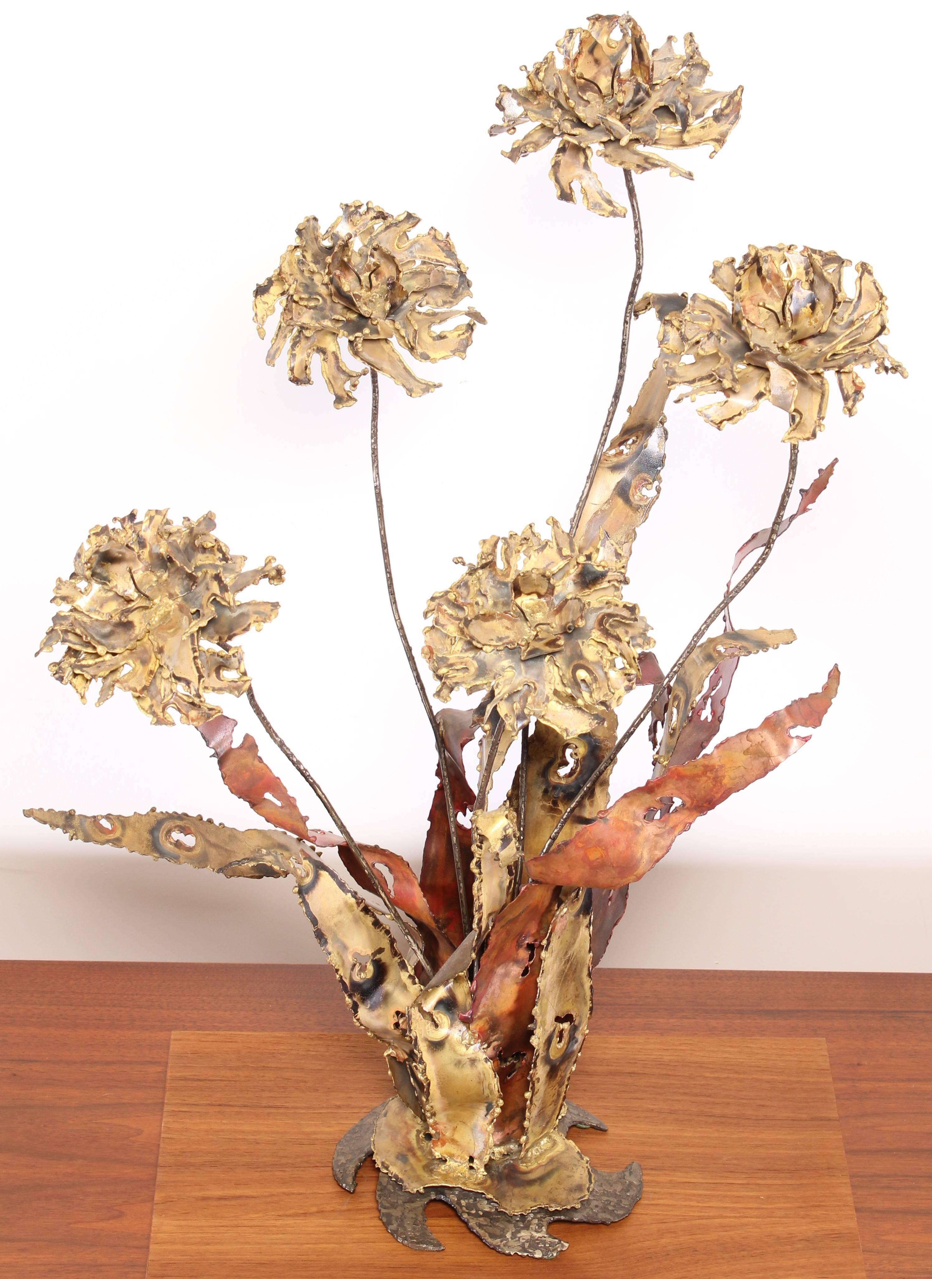 Late 20th Century Silas Seandel Brutalist Flower Sculpture, 1970s