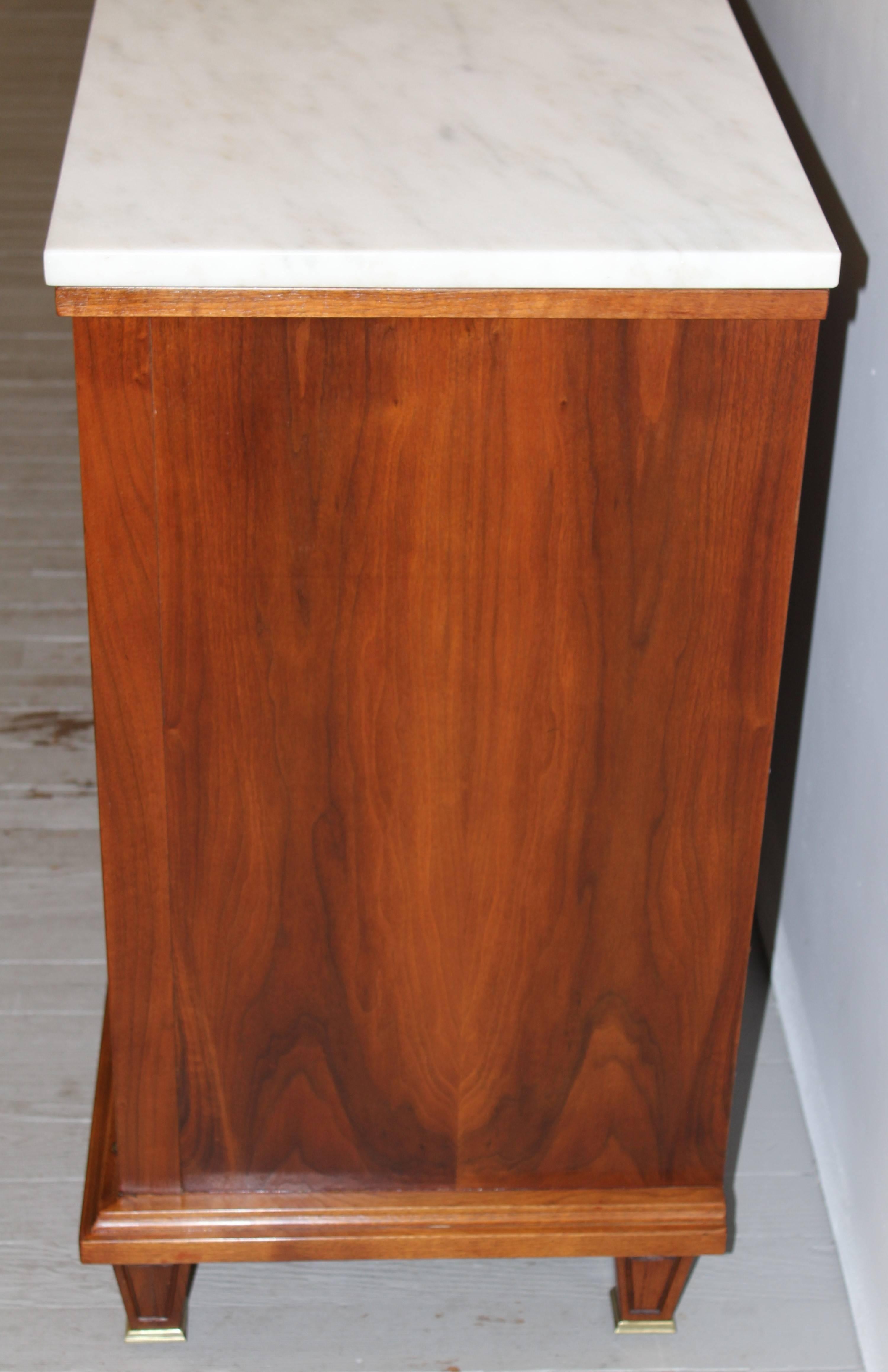 Walnut Hollywood Regency Sideboard in the Style of Jansen, 1940 1