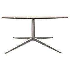 Florence Knoll for Knoll Oval Table Desk / Conference Table in Black Marble, 78"
