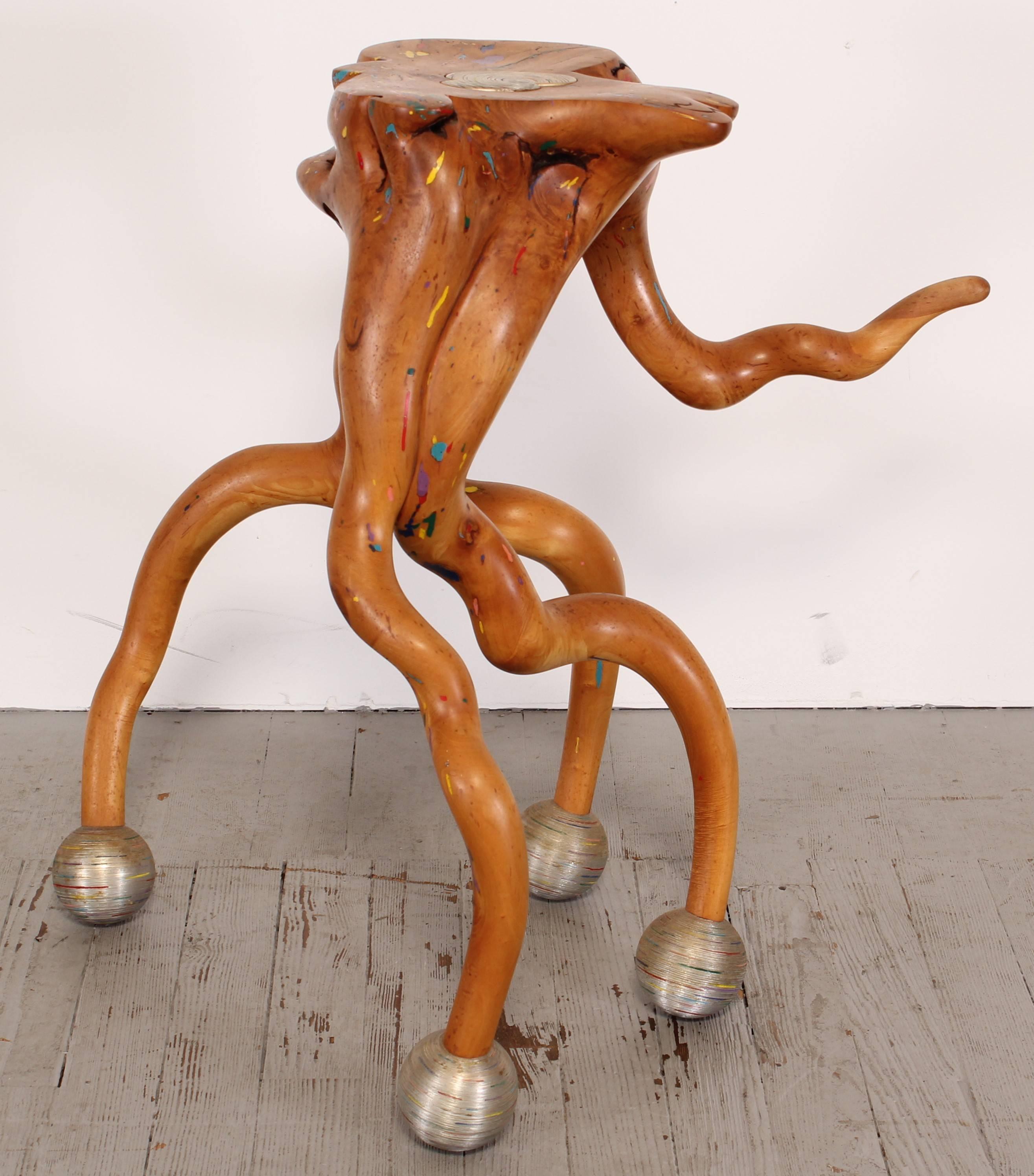 Other Signed Jon Brooks One of a Kind, Handmade Sculptural Root Table, 1986