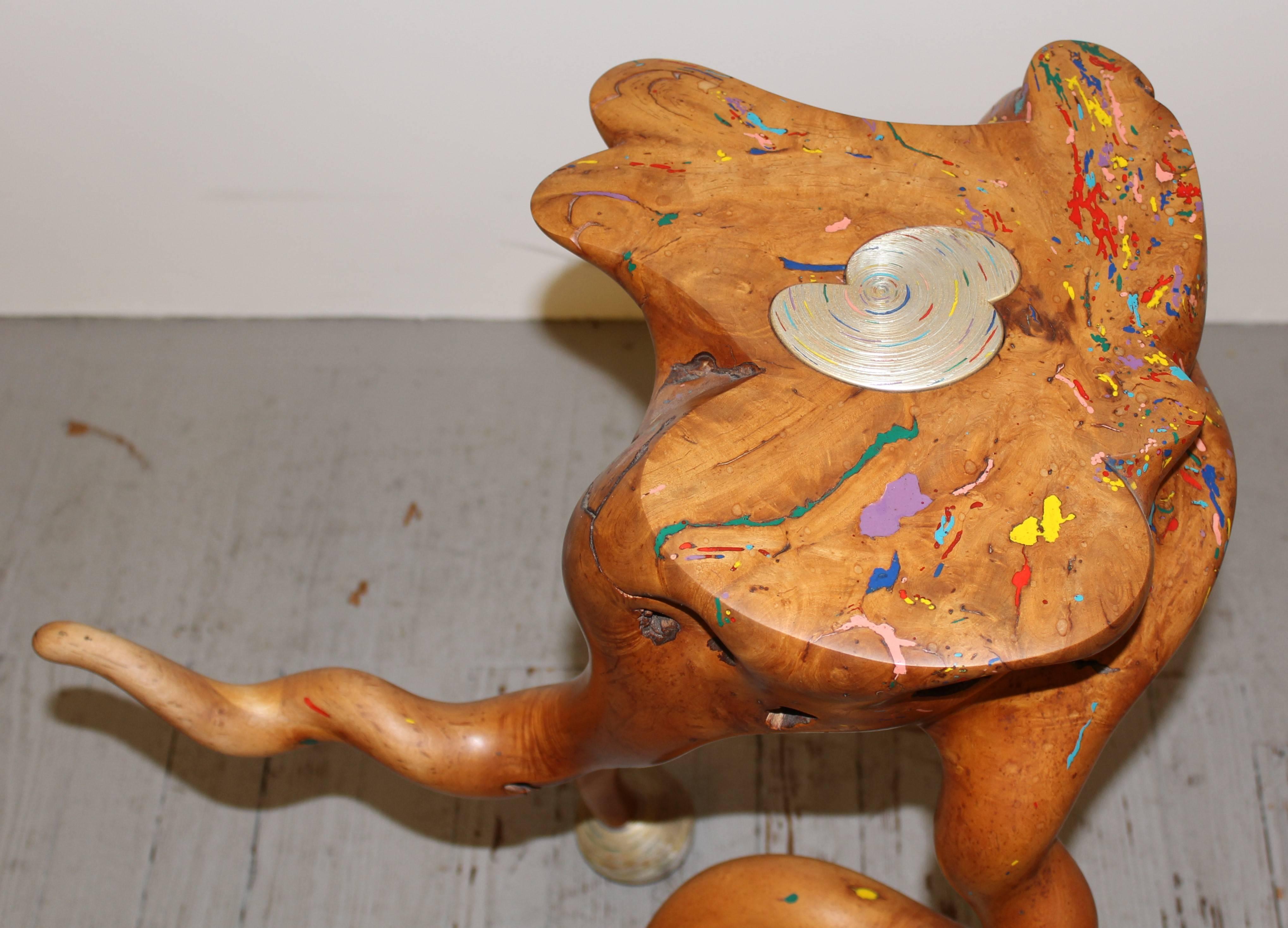 Late 20th Century Signed Jon Brooks One of a Kind, Handmade Sculptural Root Table, 1986