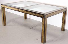 Bernhard Rohne Acid Etched Dining Table for Mastercraft