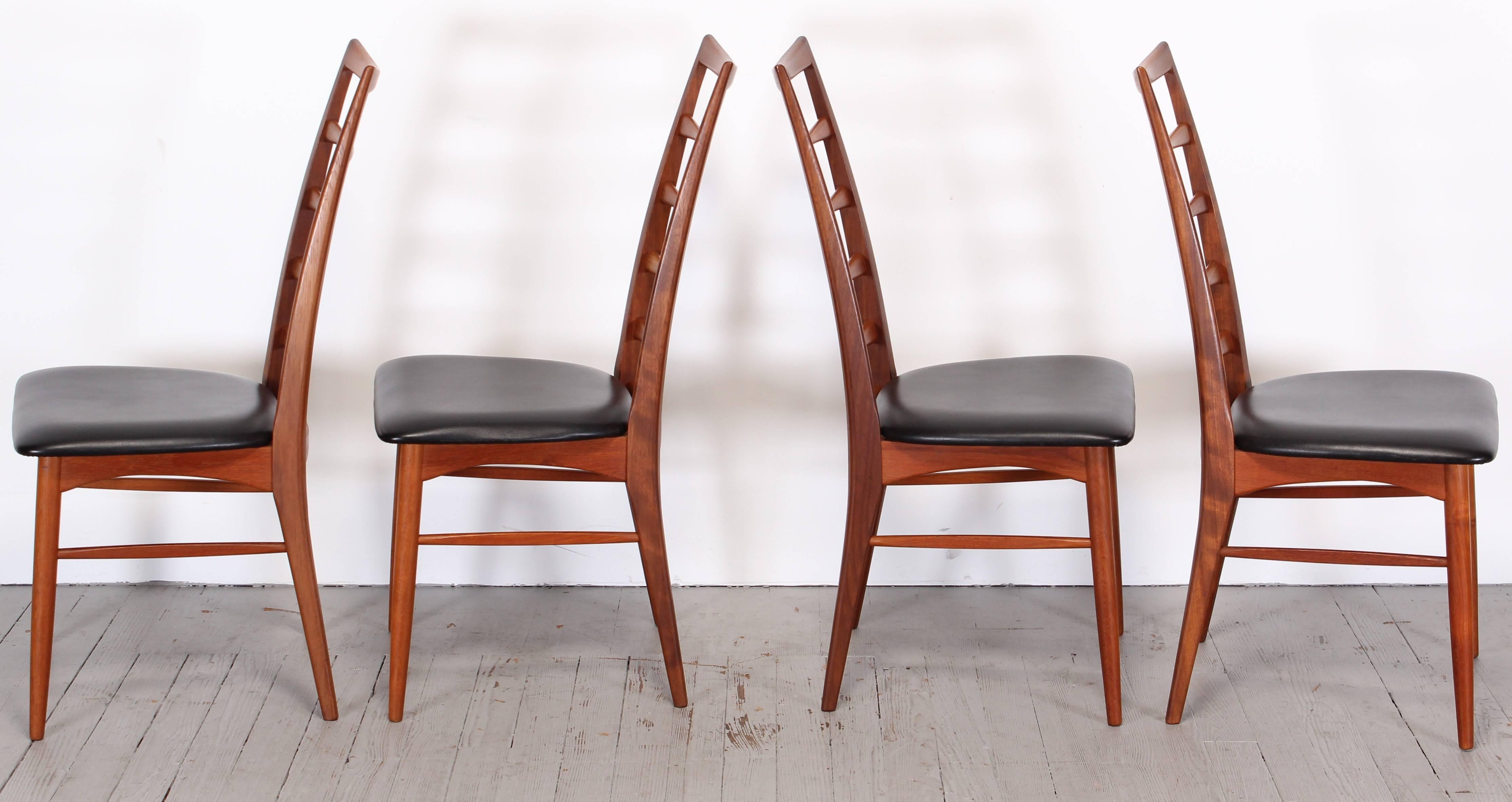 Set of Four Koefoed Hornslet Teak Lis Dining Chairs Danish, 1960 In Excellent Condition In Hamburg, PA