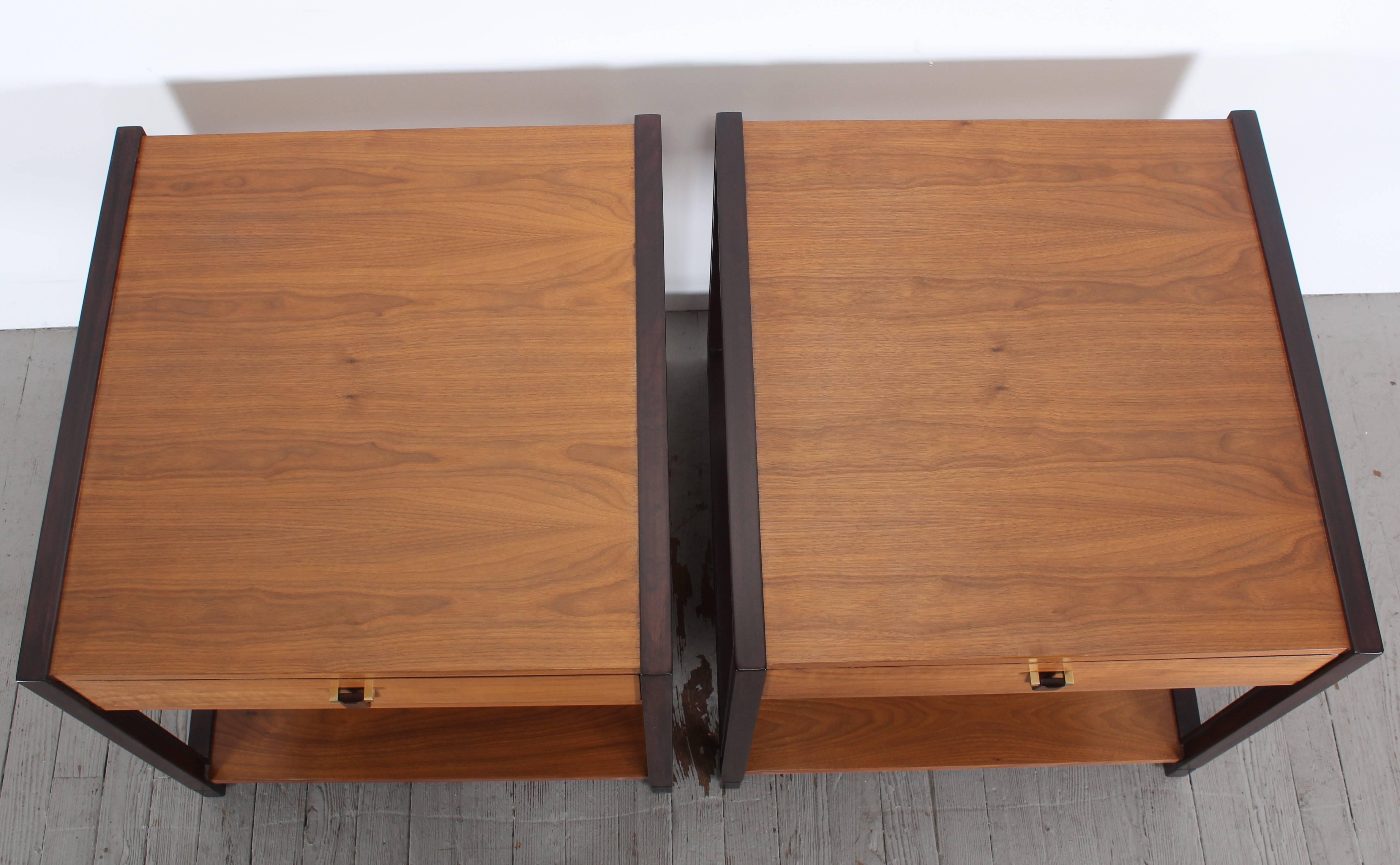 American Pair of Edward Wormley Nightstands or End Tables By Dunbar, 1960s