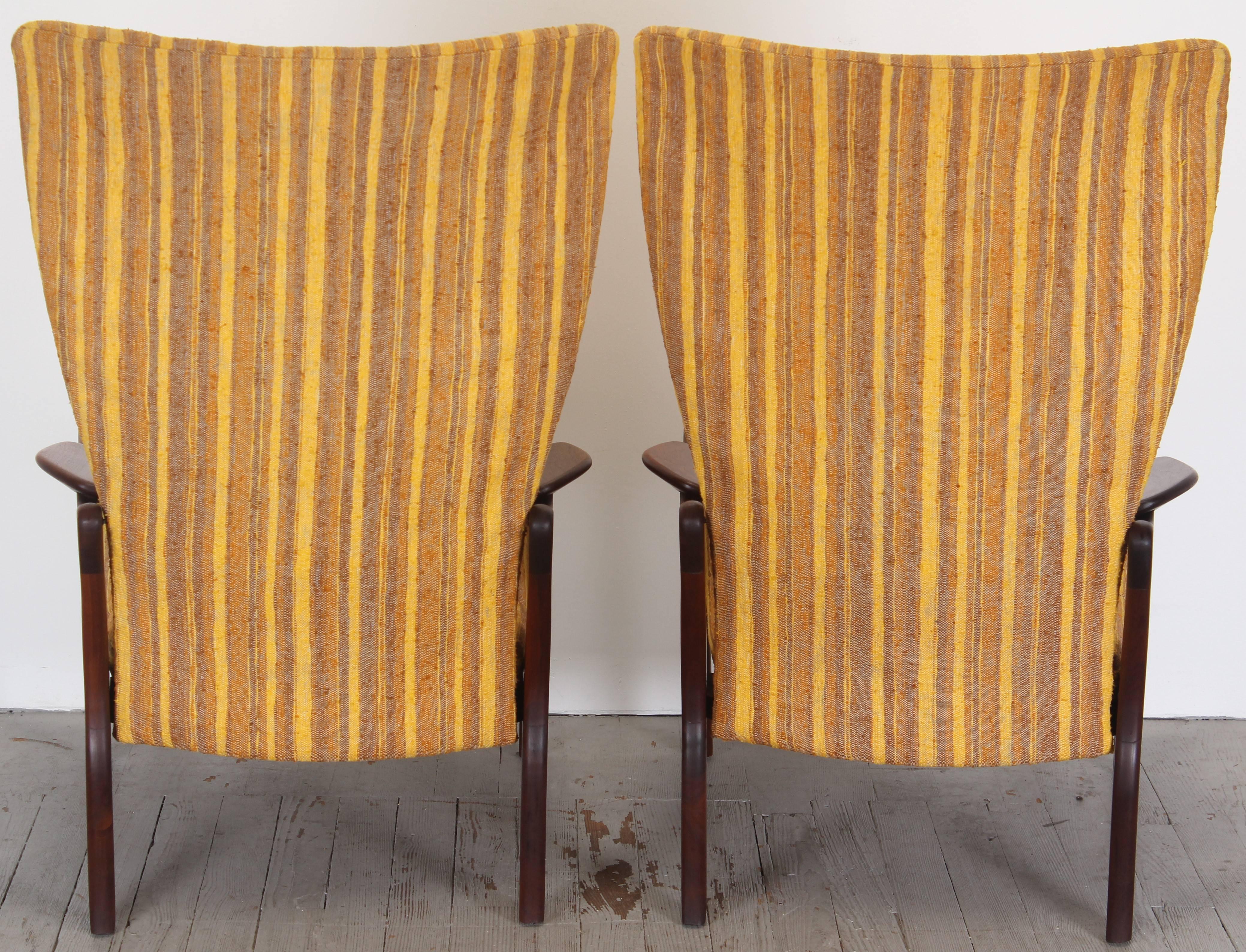 Mid-20th Century Pair of Original Adrian Pearsall Wingback Chairs, 1960s