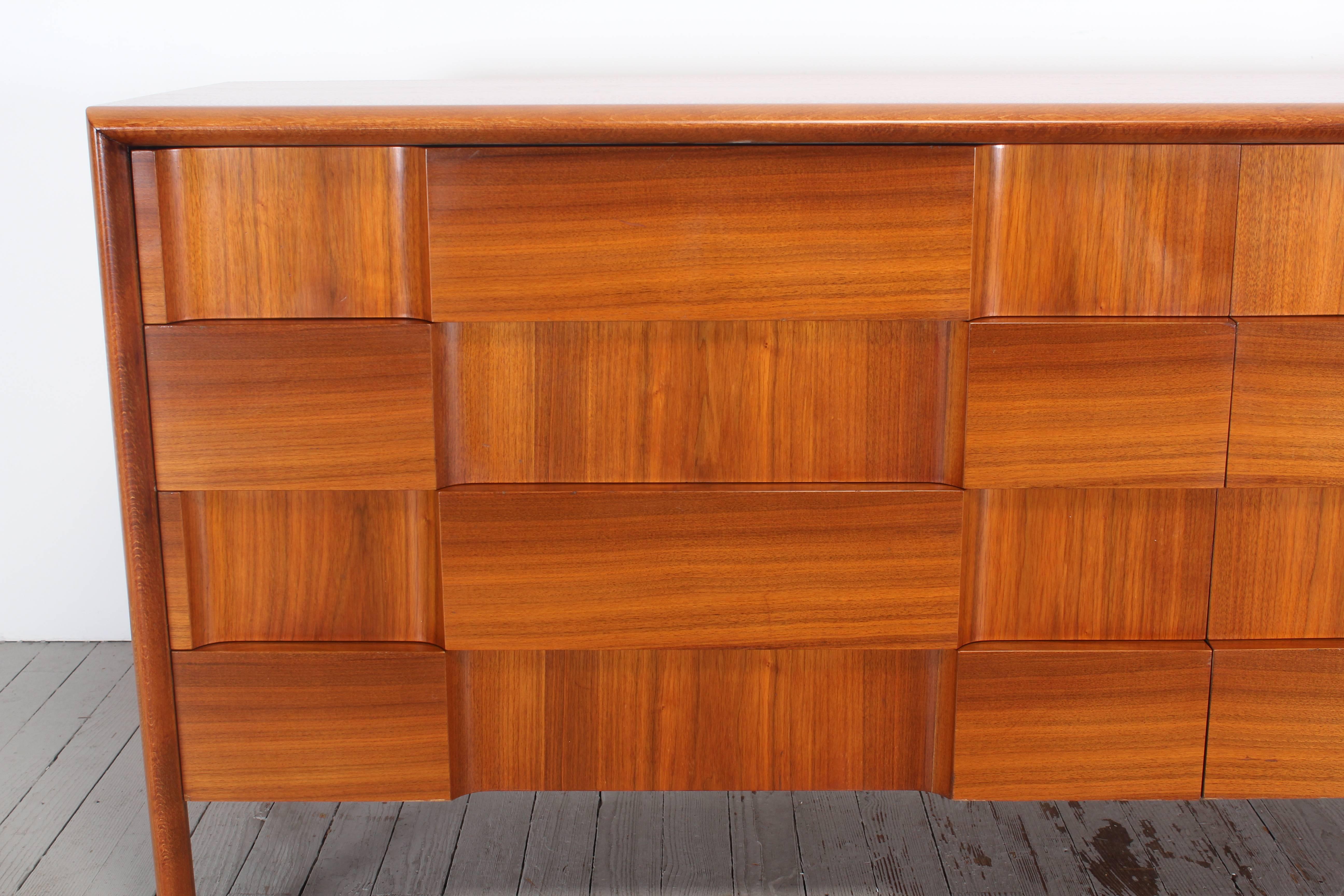 Mid-Century Modern Edmund Spence Walnut Dresser, 1960s