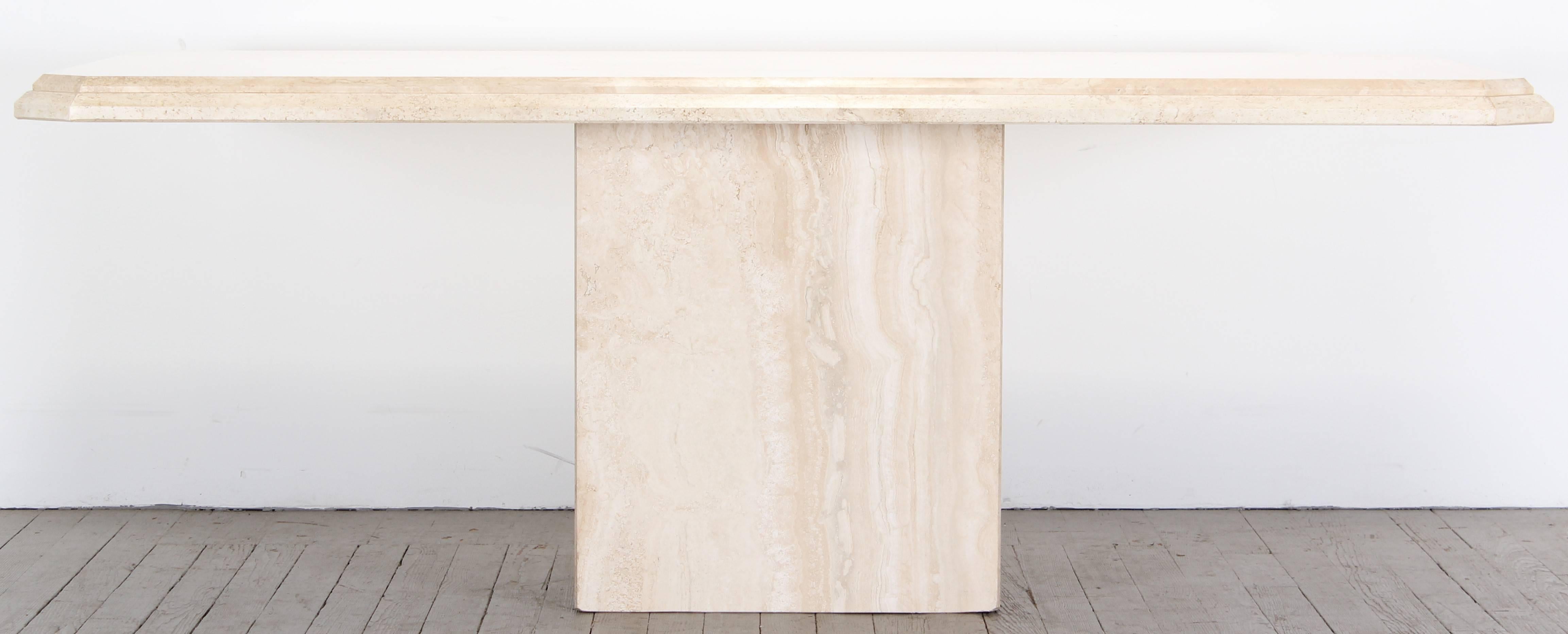 Travertine Marble Dining Table, 1970s 2