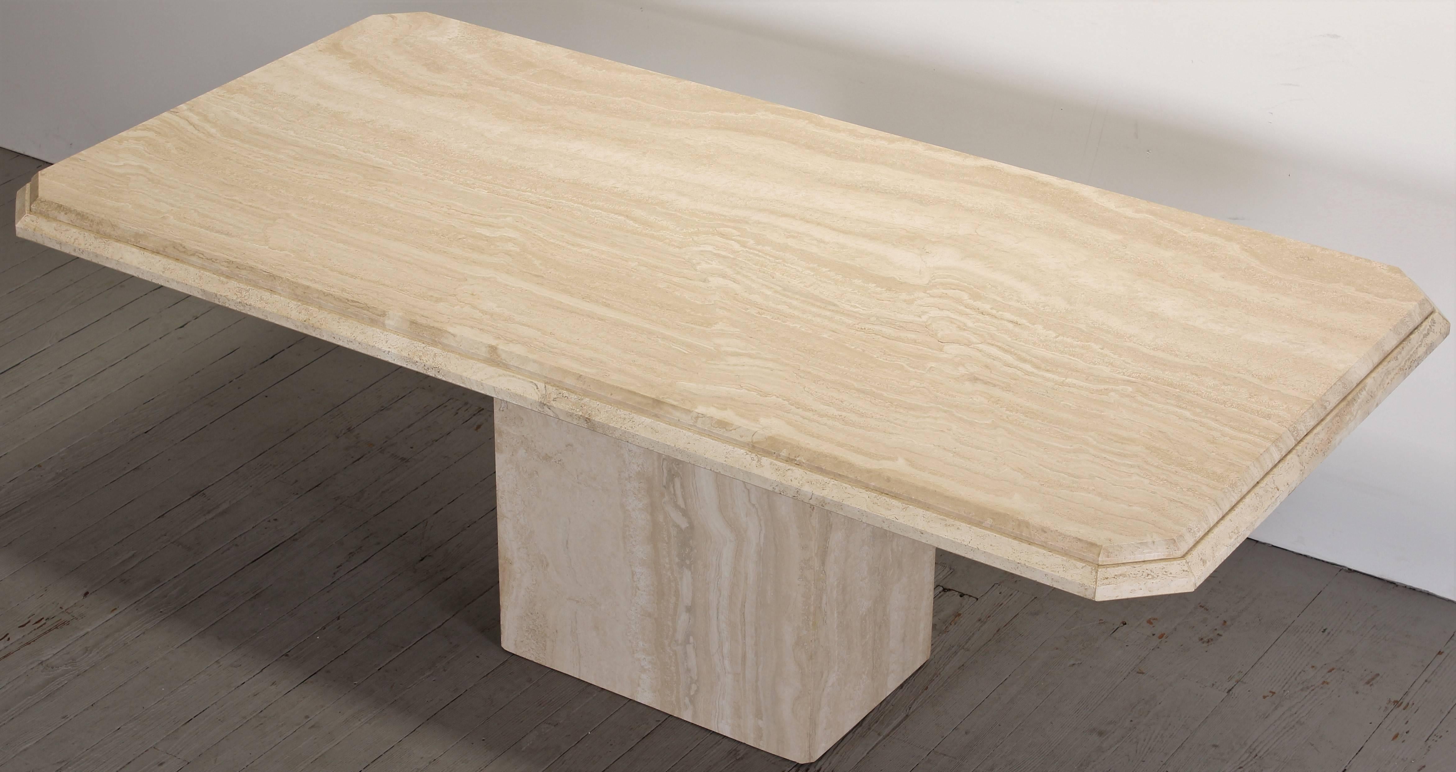 Travertine Marble Dining Table, 1970s 3