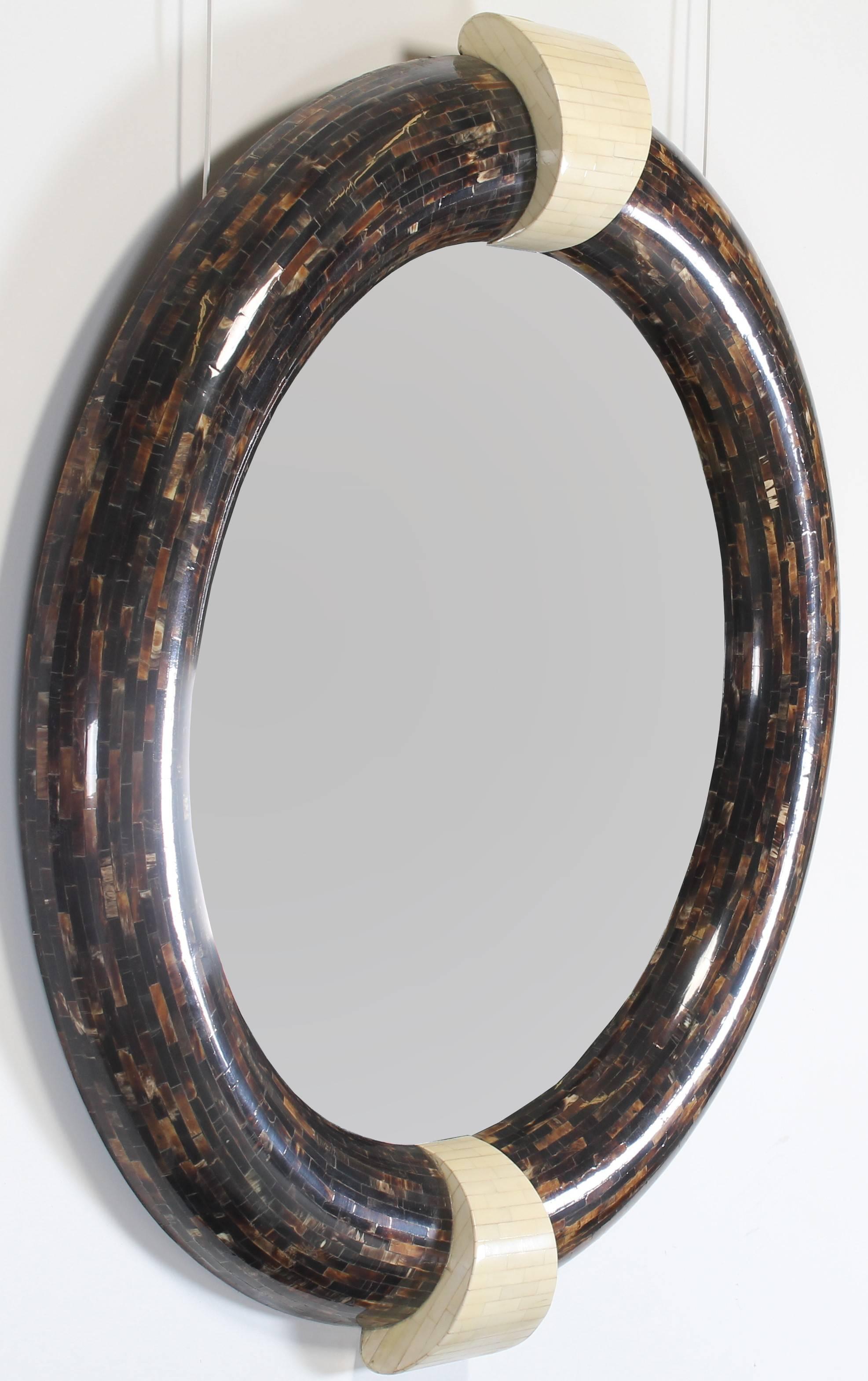 horn and bone mirror