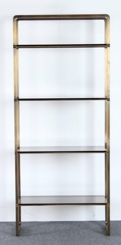 Paul M Jones Bronze and Glass Etagere or Display Shelf, 1960