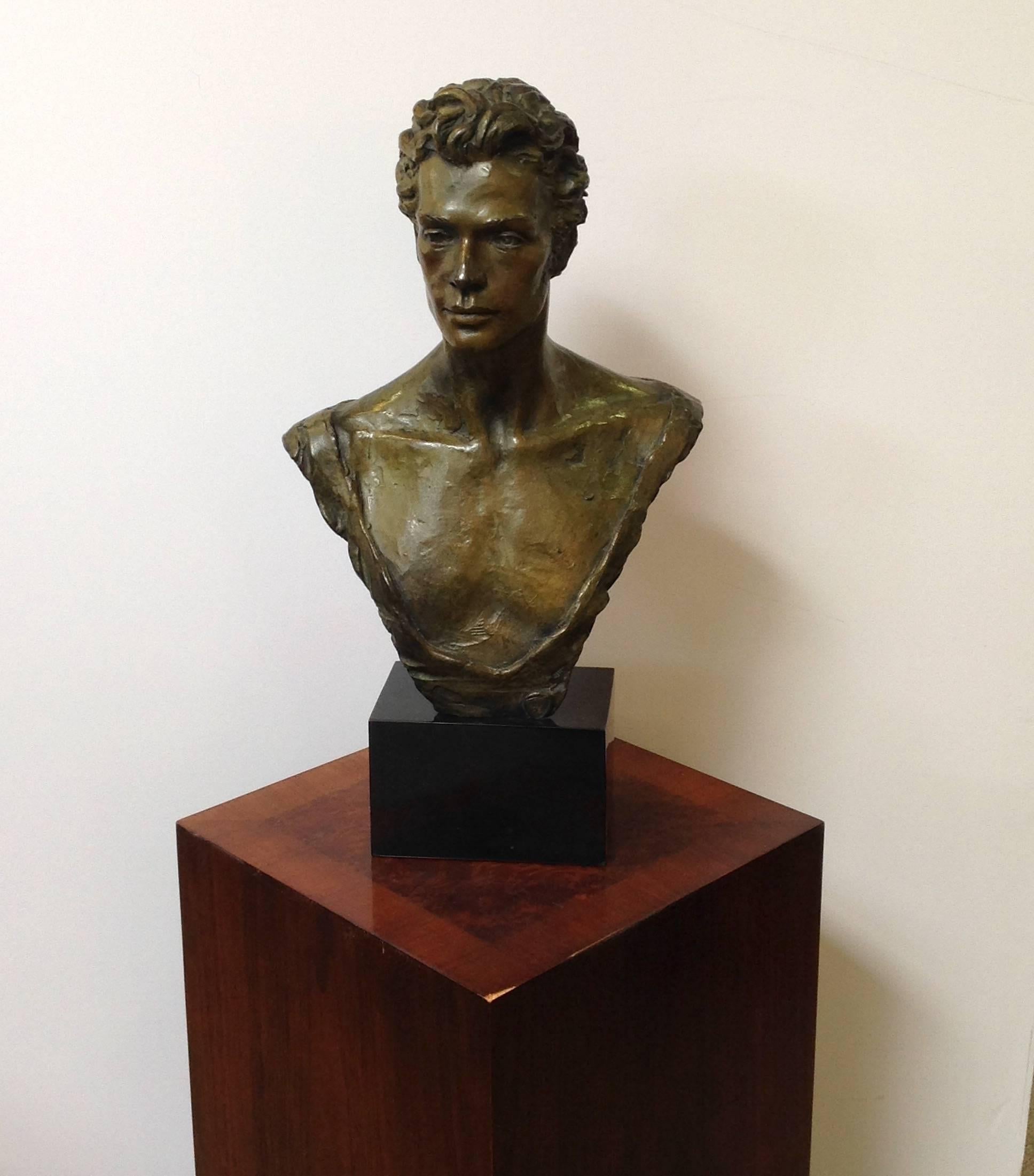 Bronze Bust Ballet Dancer Anthony Doelll by Enzo Plazzotta For Sale 2