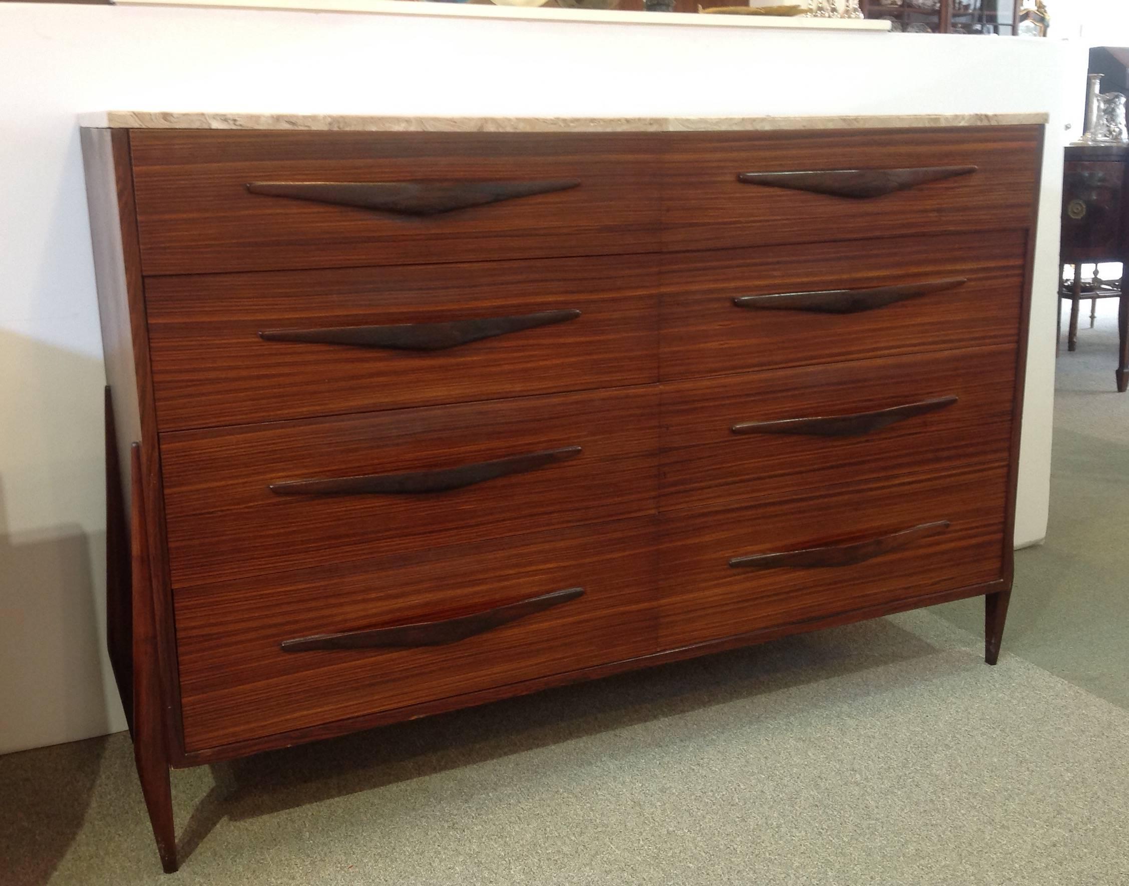 Mid-Century Modern Rosewood Chest of Drawers, Mid-Century For Sale