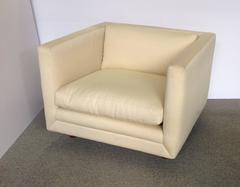 Pair of Milo Baughman Cube Chairs