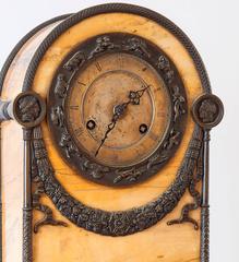 Siena Marble Mantle Clock