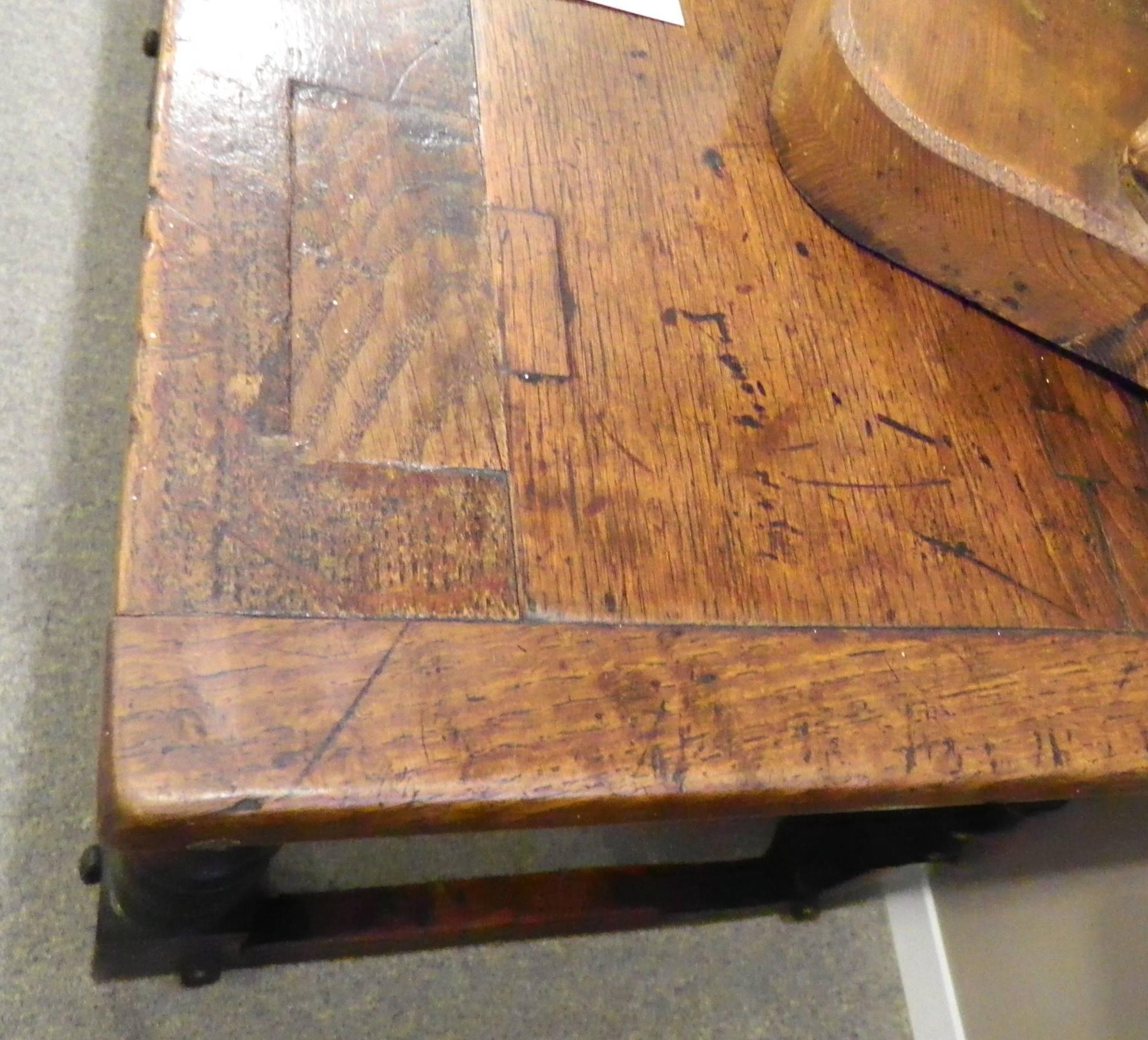 Large Oak Refectory Table, Dated 1692 In Excellent Condition For Sale In Houston, TX