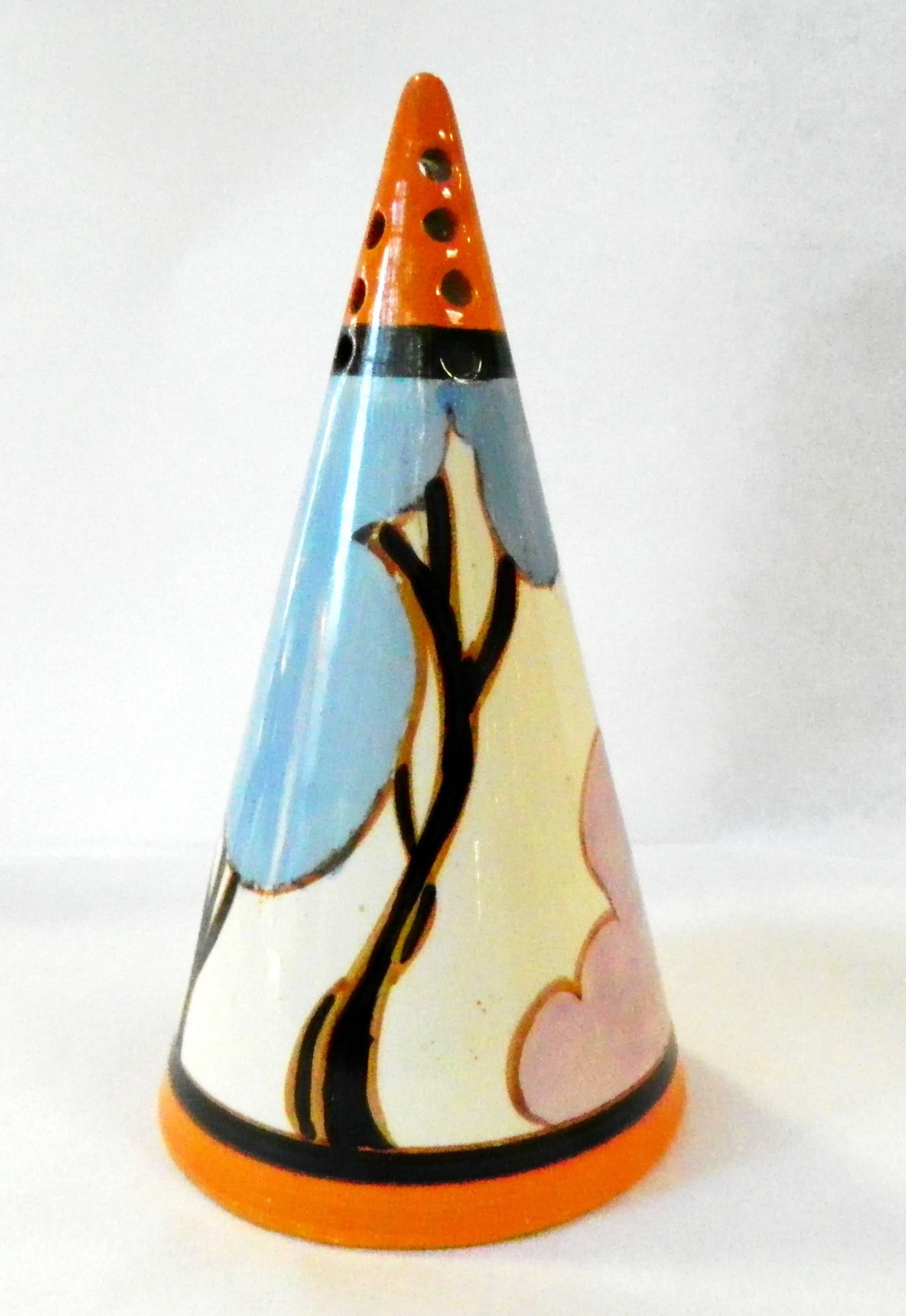 Art Deco Clarice Cliff Fantasque Bizarre Conical Shaker