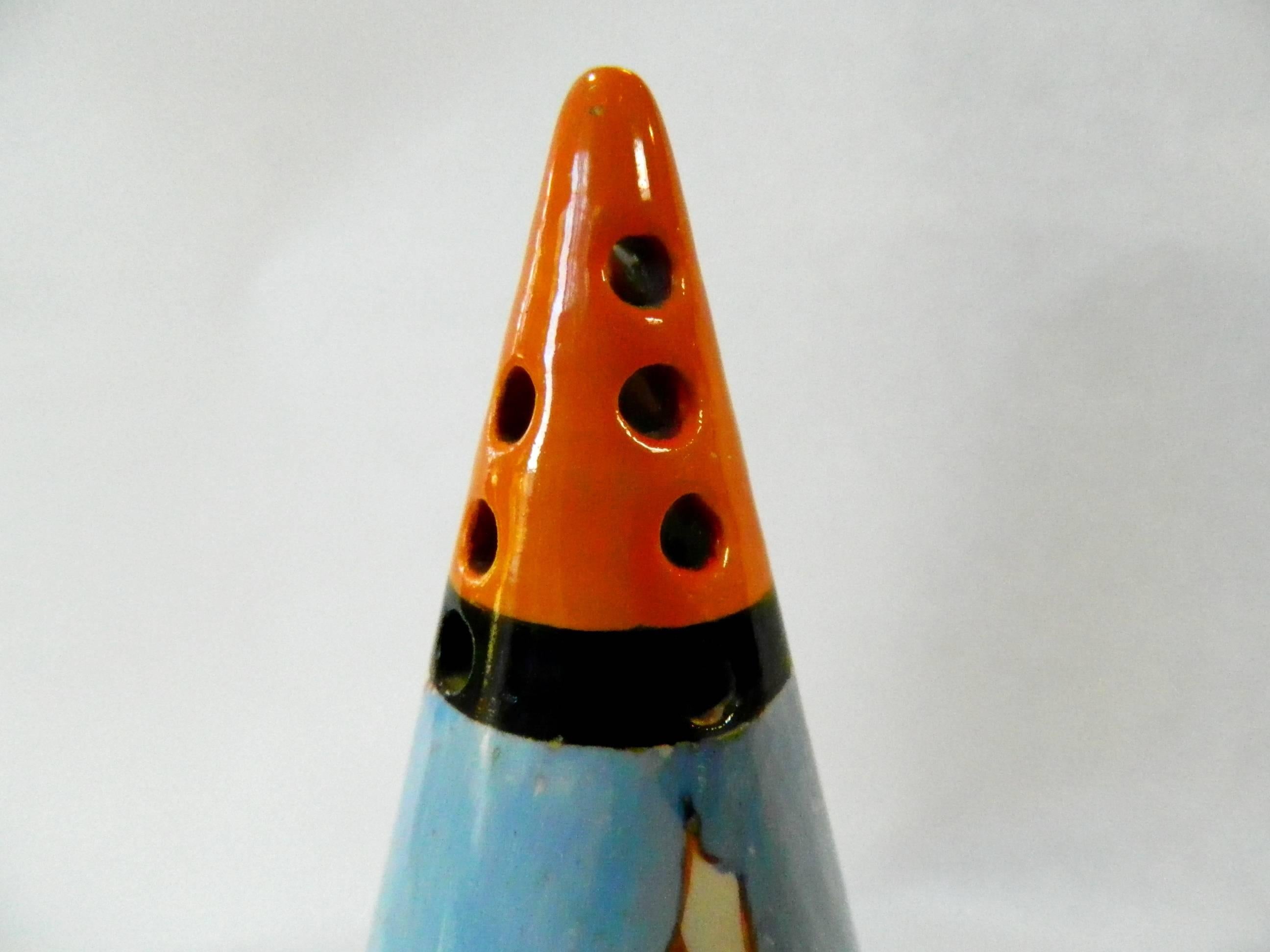 Mid-20th Century Clarice Cliff Fantasque Bizarre Conical Shaker