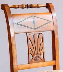 Pair of Biedermeier Fruitwood Side Chairs, circa 1850