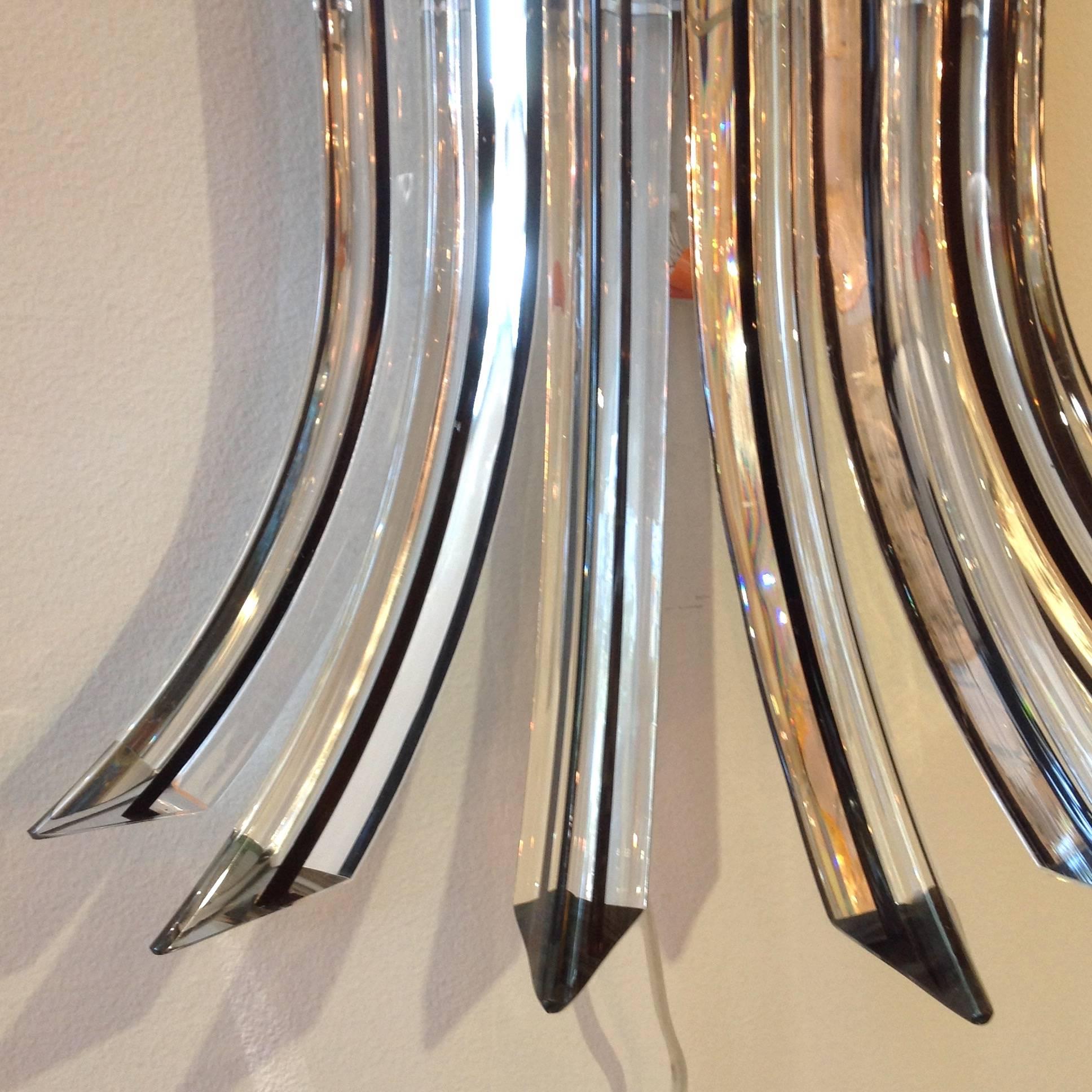 Modern Pair of Large Venini Sconces Murano 1970 For Sale