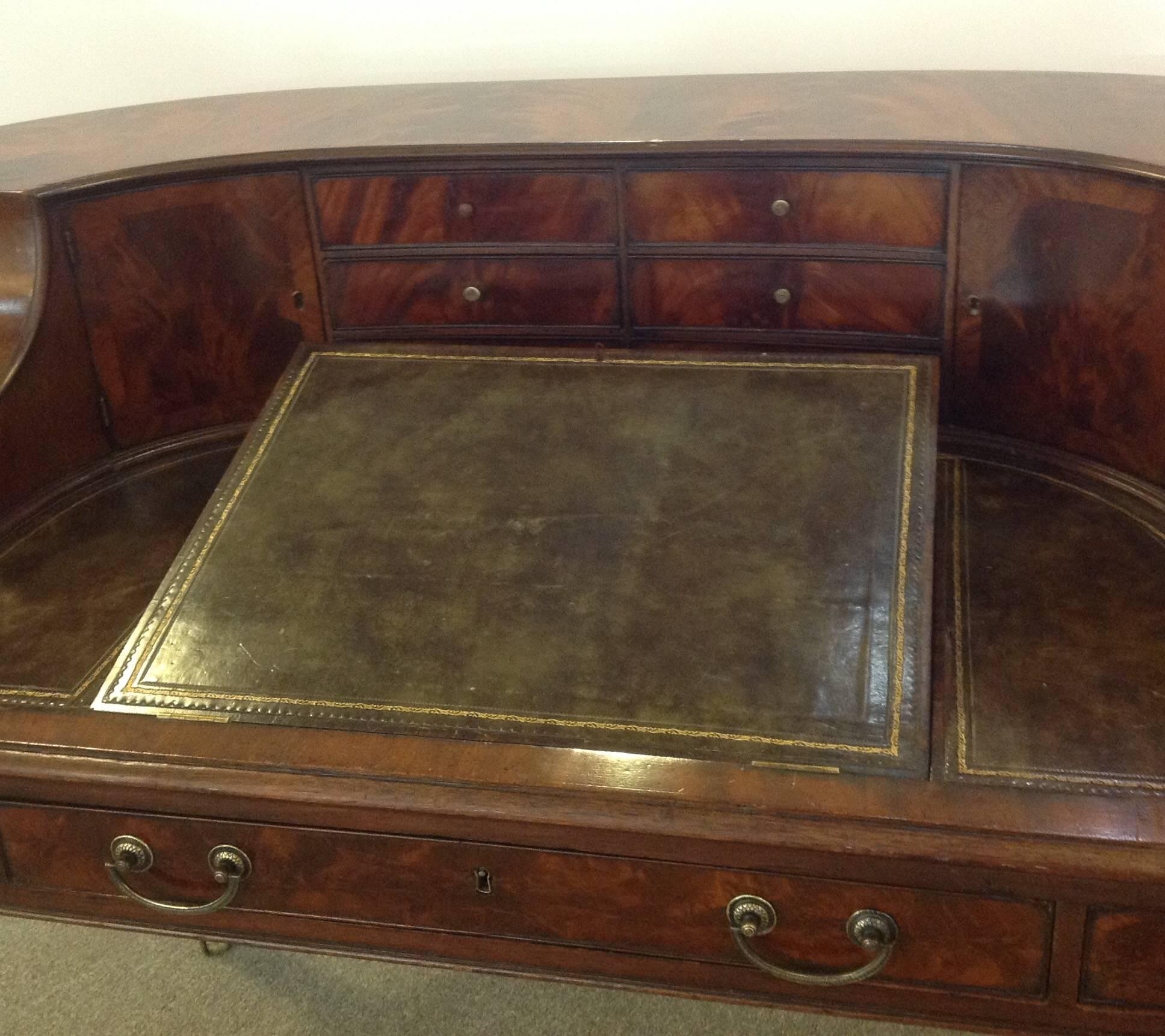George III English Carlton House Desk, Early 1800s For Sale