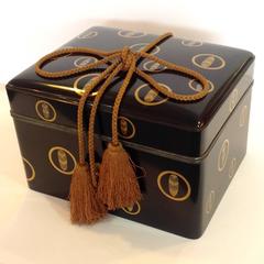 Japanese Obe Lacquer Box Meiji