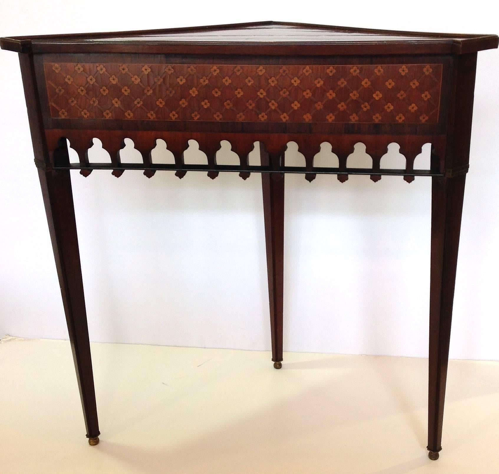 19th Century Gothic Revival Corner Table For Sale