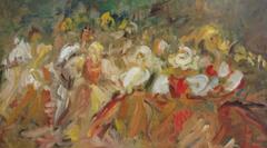 Dancers Oil by Anna Polakova Russia 20th c