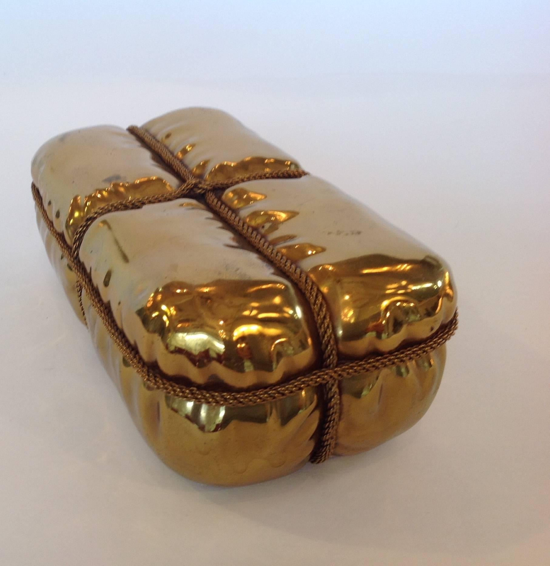 American Tiffany Gilded Bronze Box For Sale