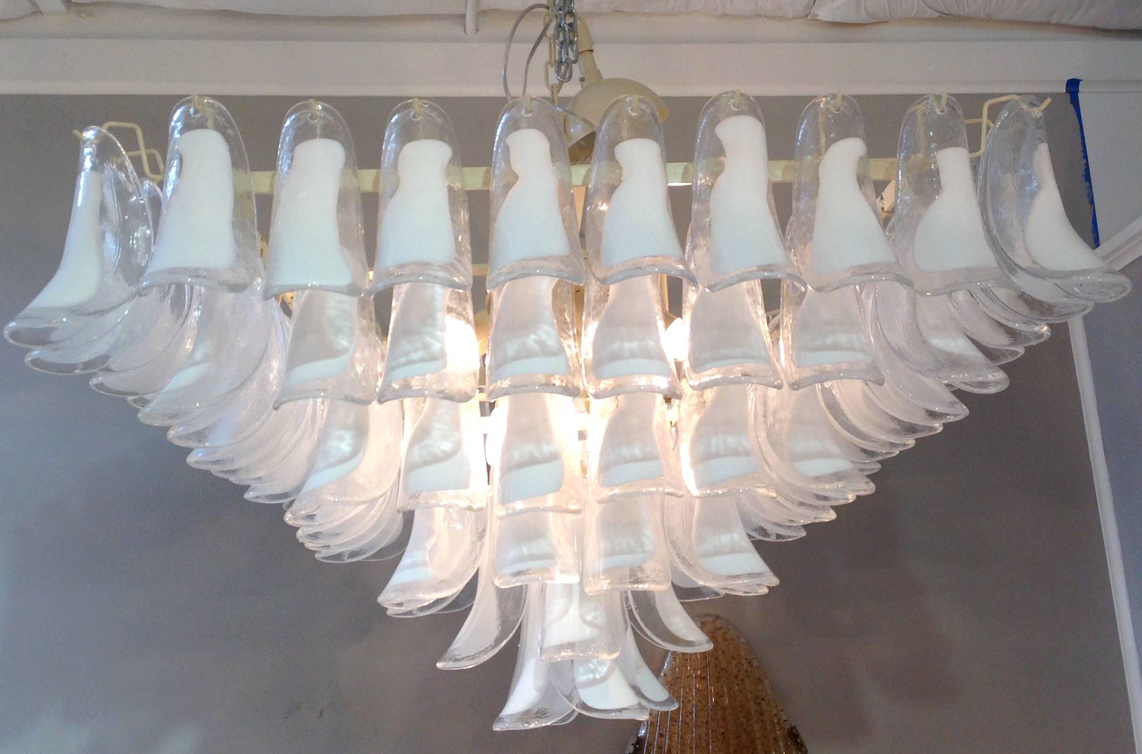 Modern Large Mazzega Square Chandelier For Sale