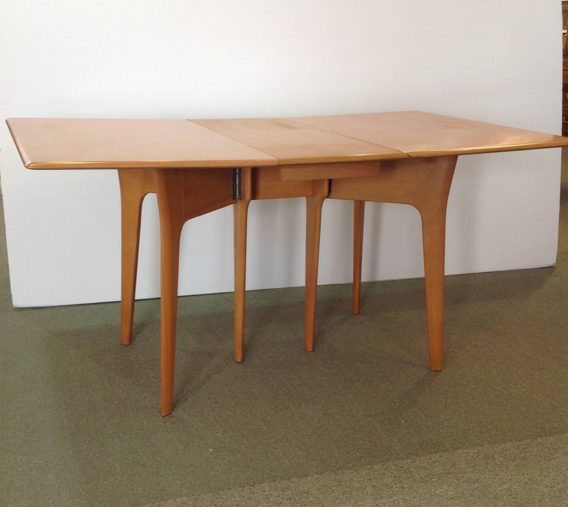 Mid-Century Modern Heywood Wakefield  Drop-Leaf Table Model #M166g For Sale